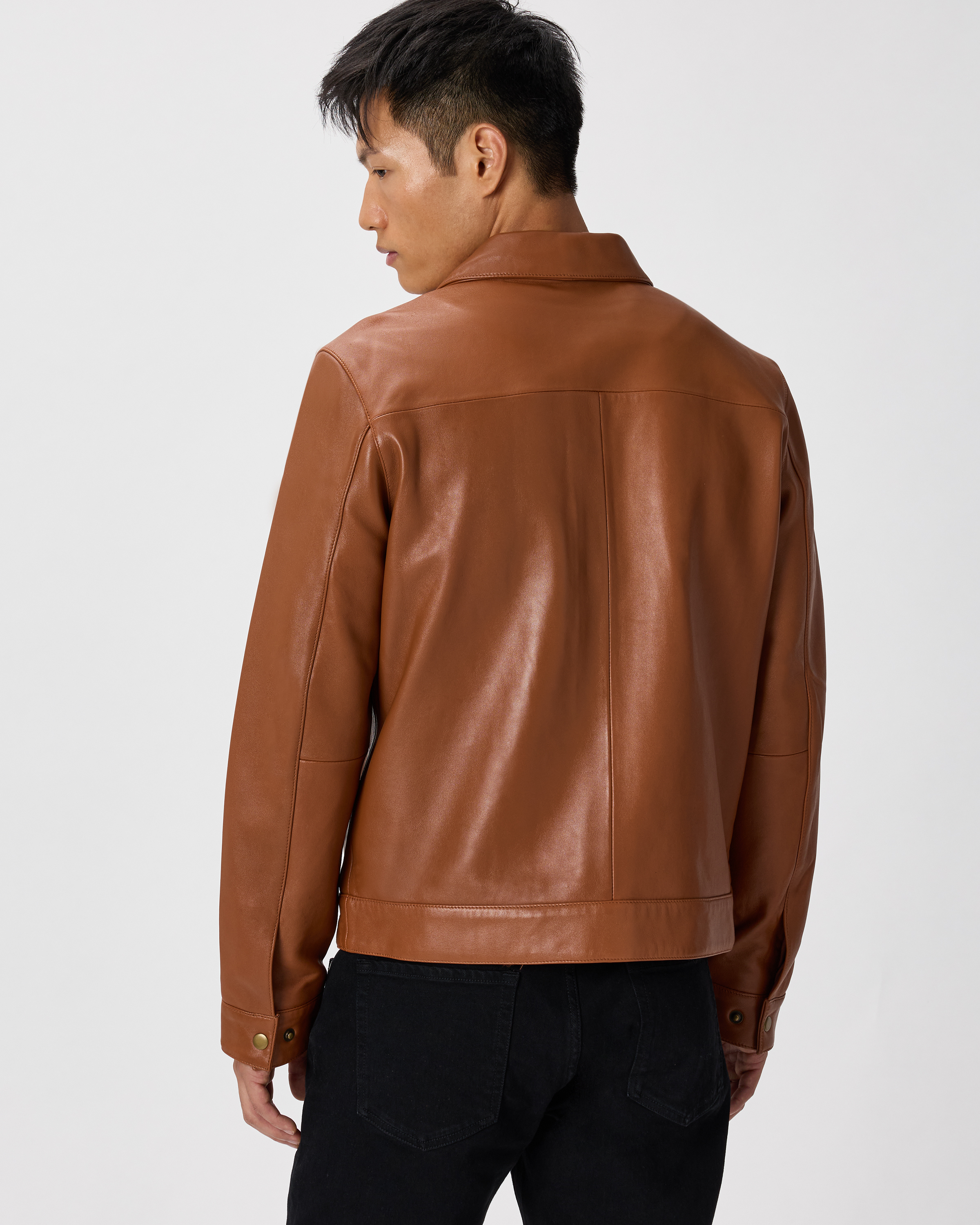 100% Leather Harrington Jacket
