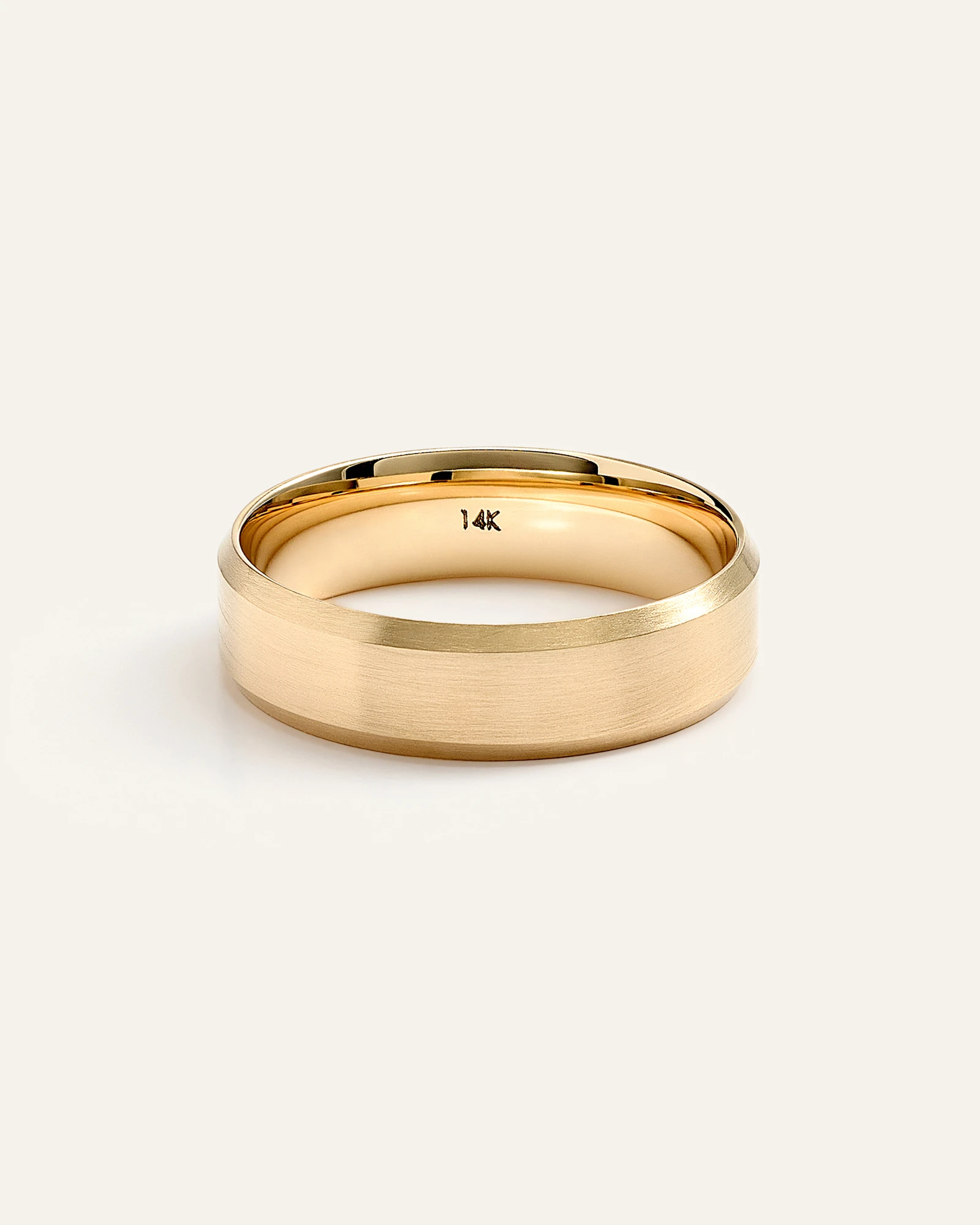 Beveled Edge Satin Finish Band