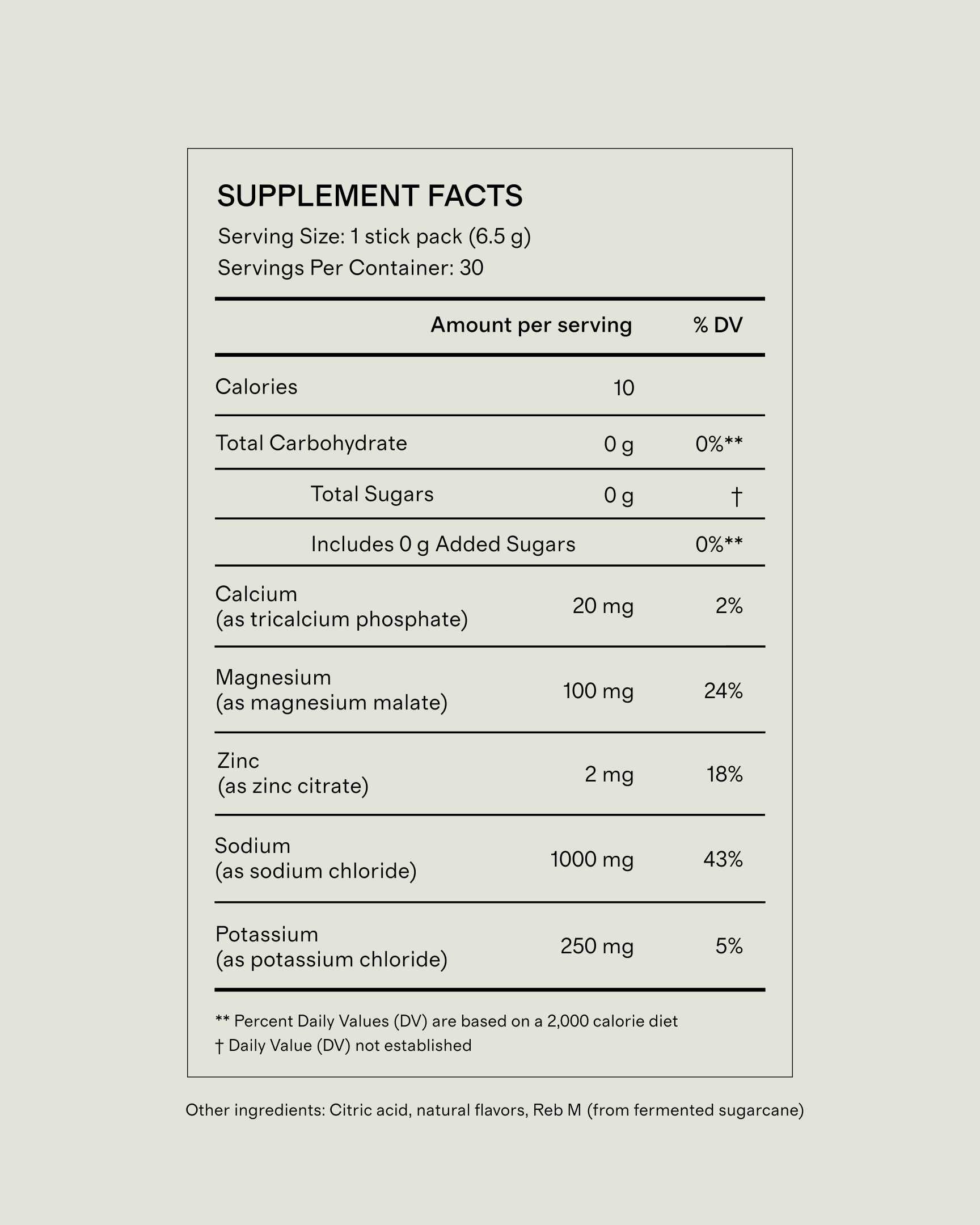 supplement facts
