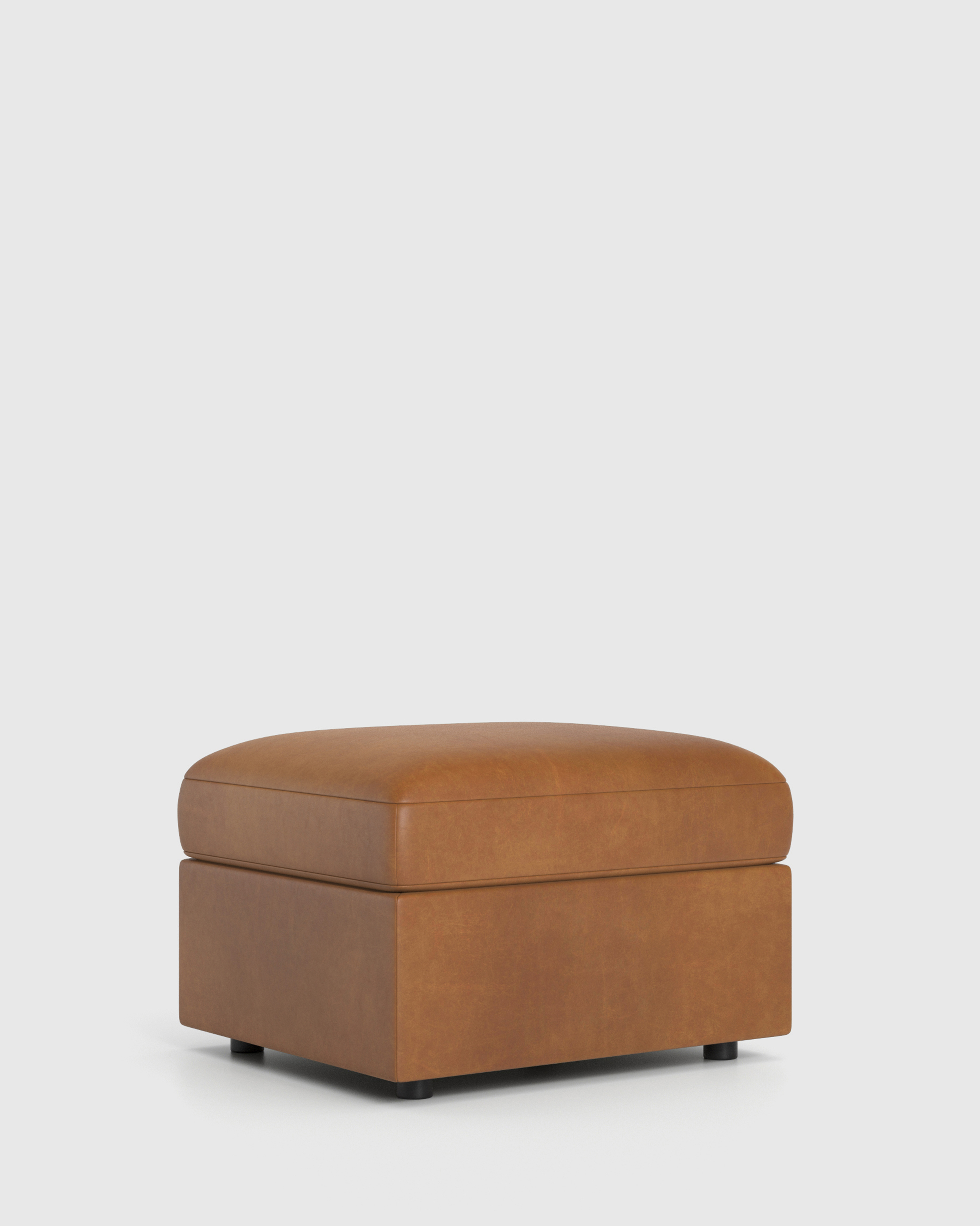 Sierra Curved Arm-Chair Ottoman-28x24 Leather Back