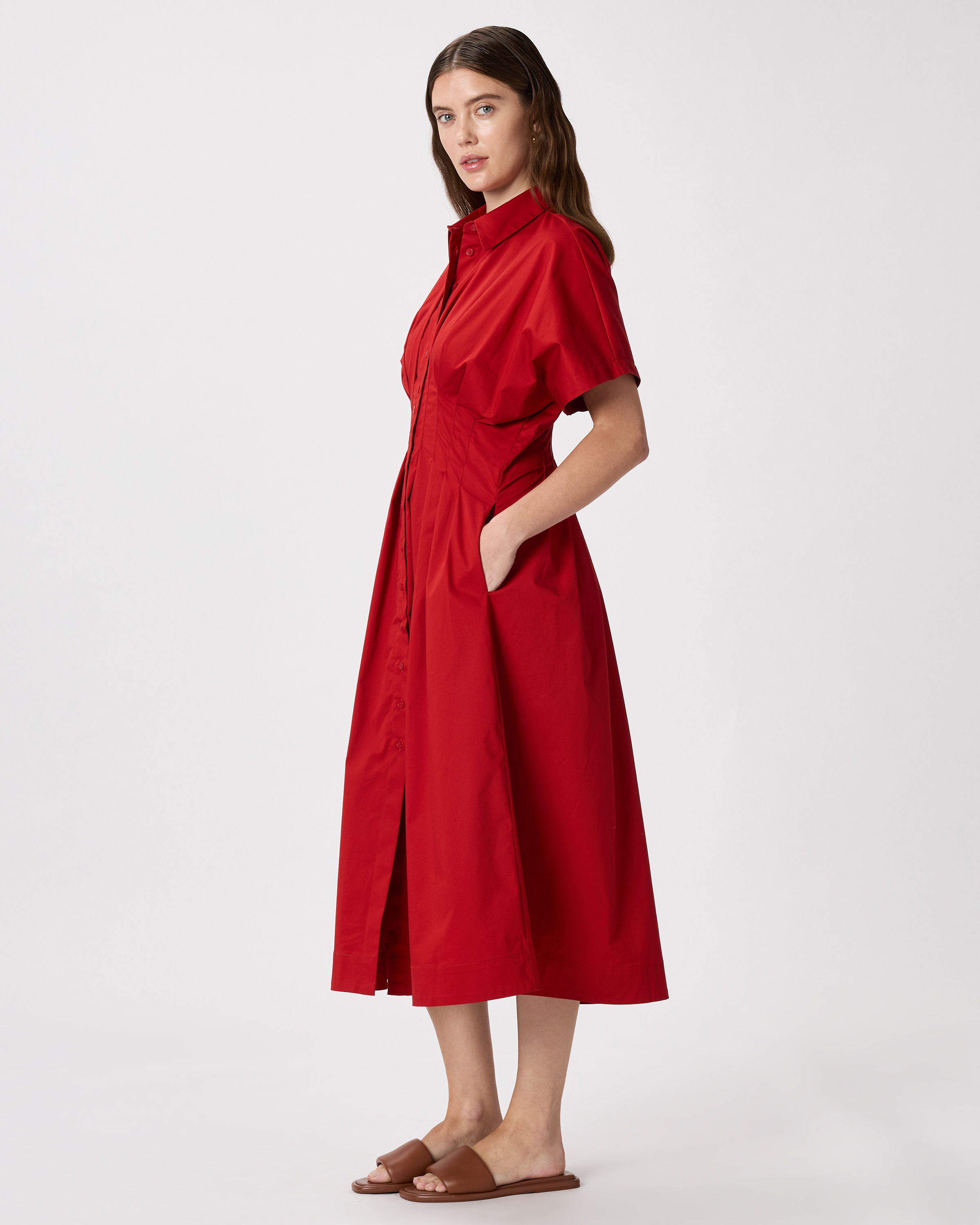 knee length dresses for ladies Black Belted Wrap Midi Shirt Dress  AX Paris