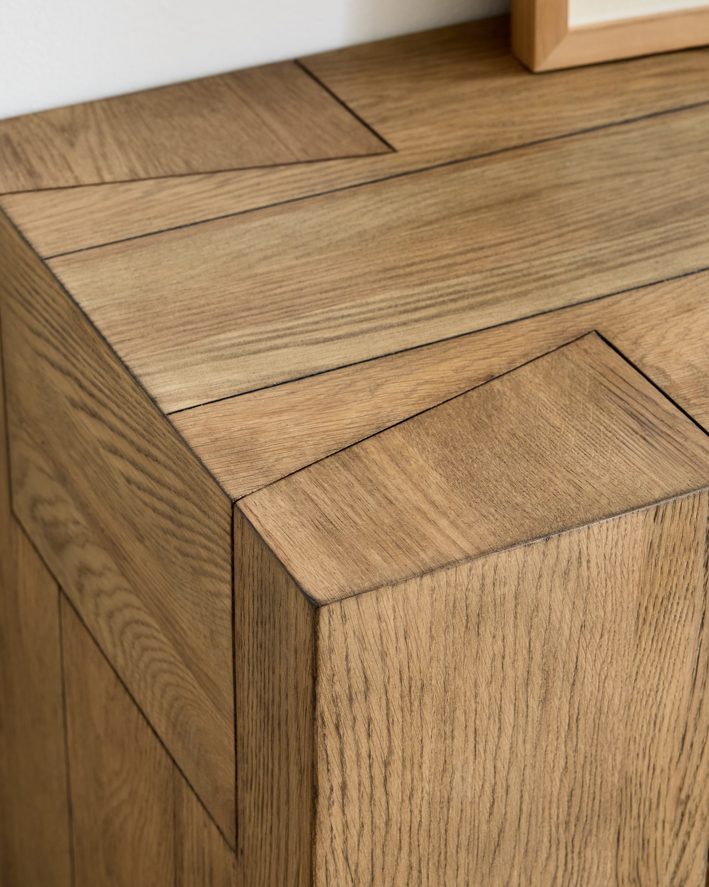 Reclaimed Oak Waterfall Console Table - thumbnail 7