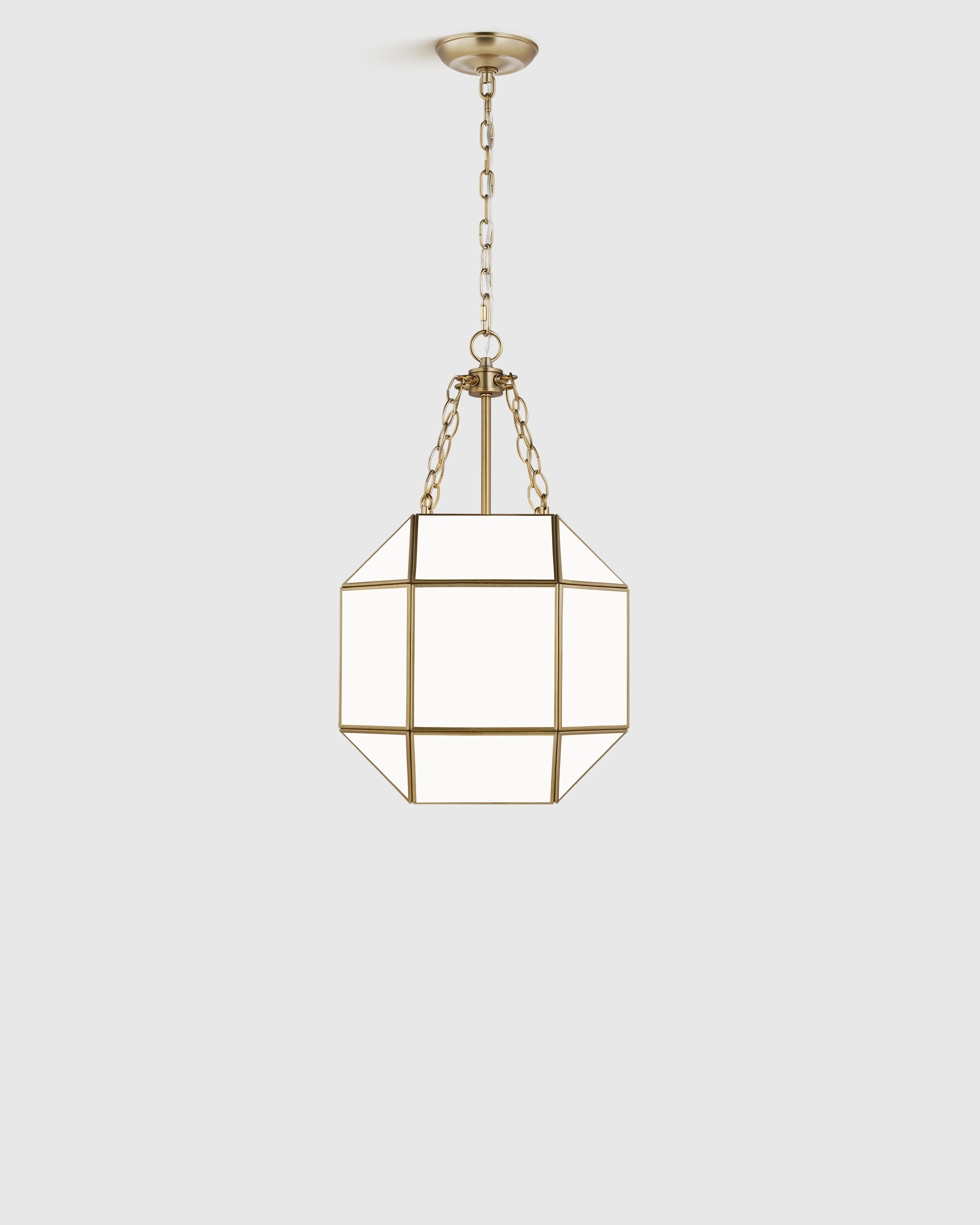 Brass Geometric Steel Lantern Light