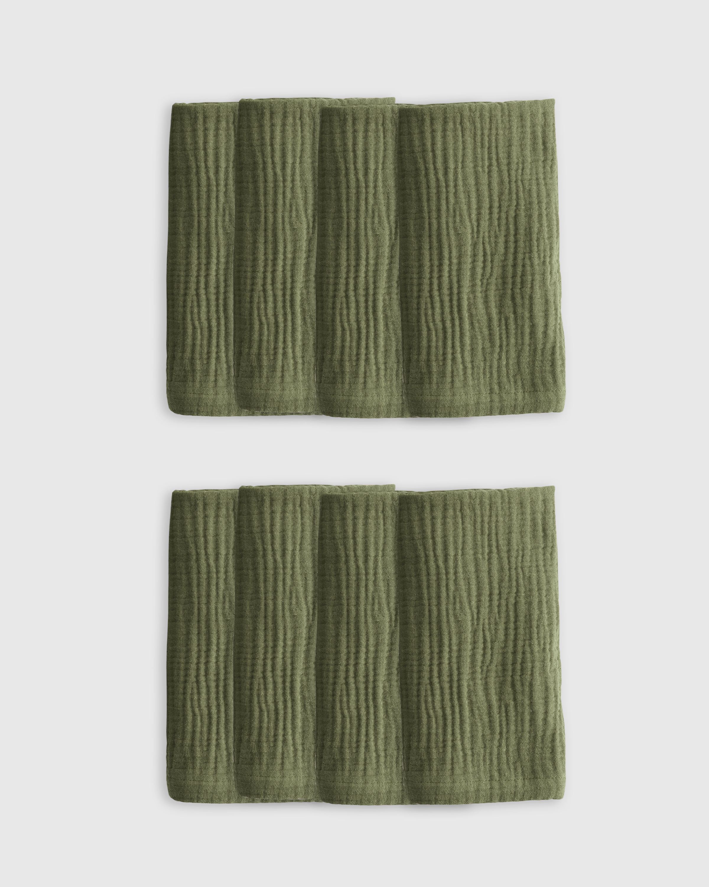Olive Organic Airy Gauze Napkins (Set of 8)