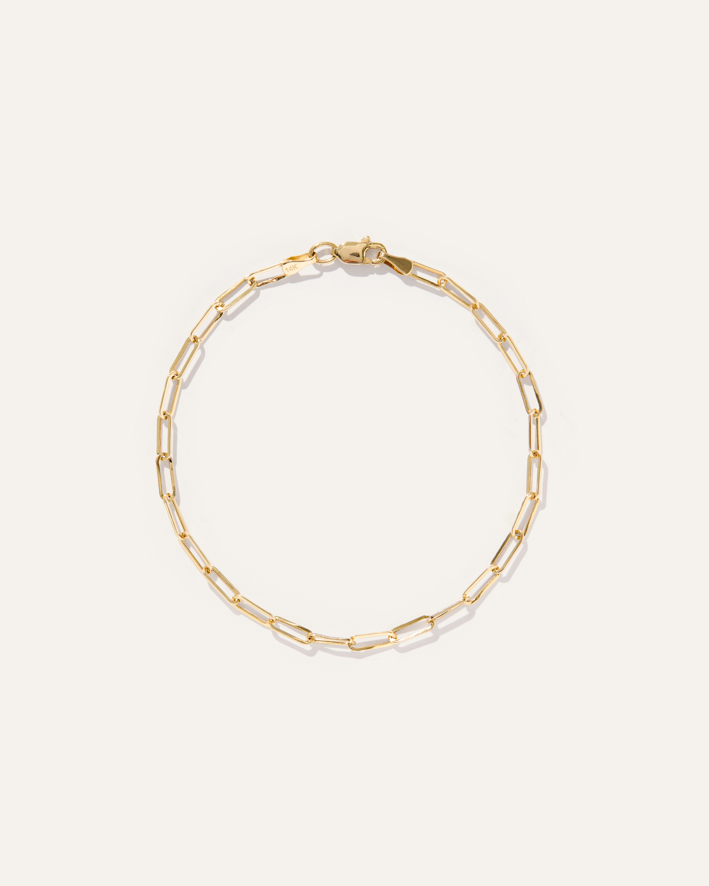 Yellow Gold 14K Gold Paperclip Chain Bracelet