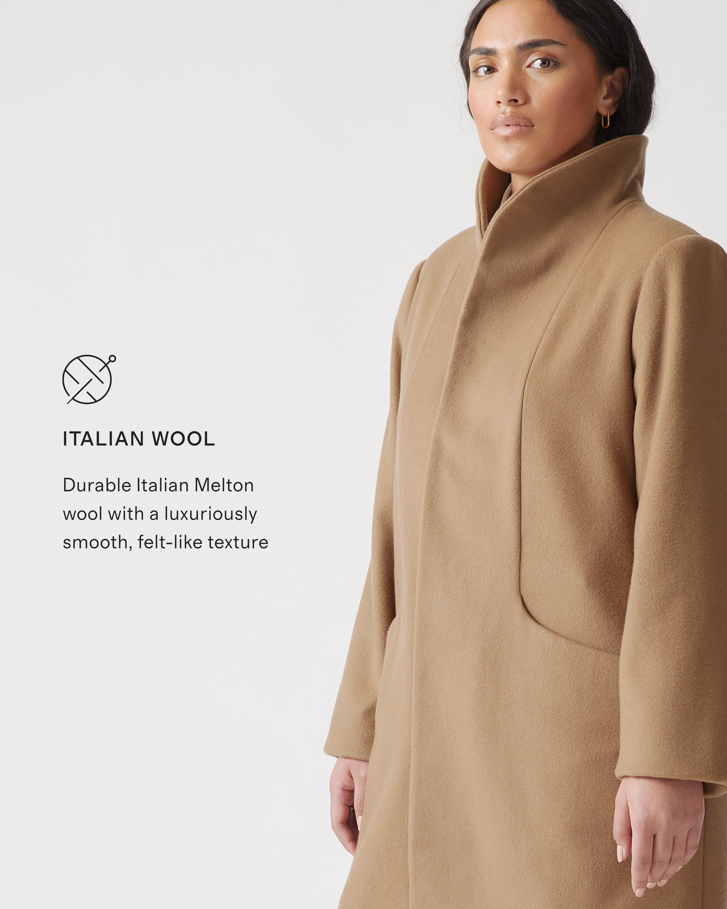 Italian Wool Cocoon Coat