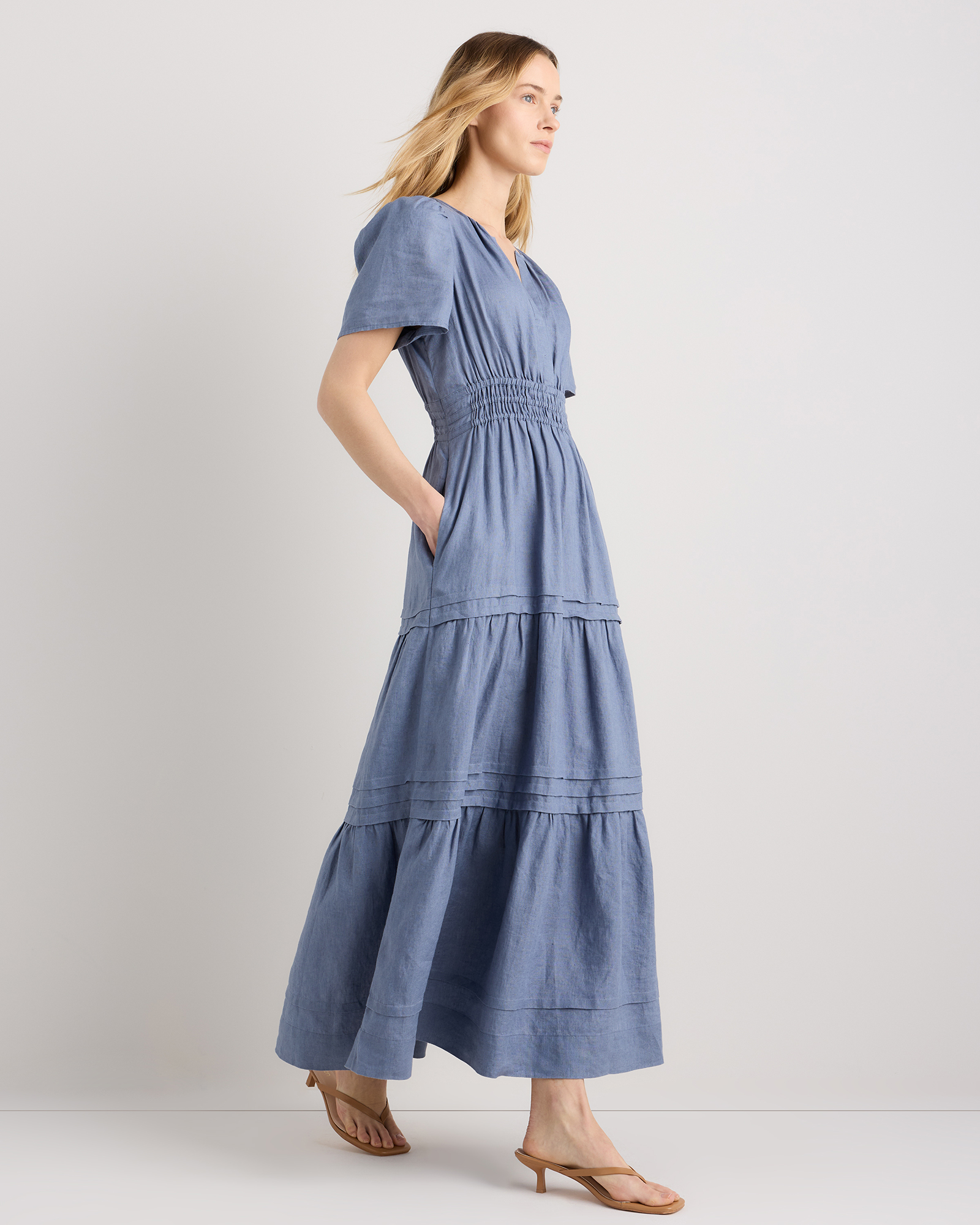 midi elegant dress Cocomelody Unique Prom Dress Midi Metallic Formal Dress CS0644 – COCOMELODY main image 0