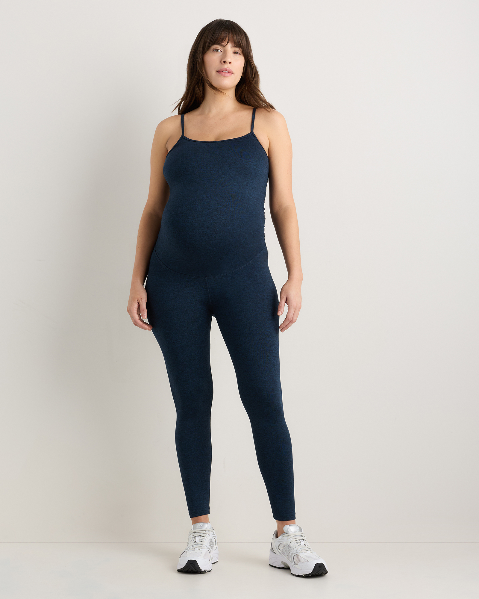 Heather Navy Ultra-Soft Maternity Jumpsuit
