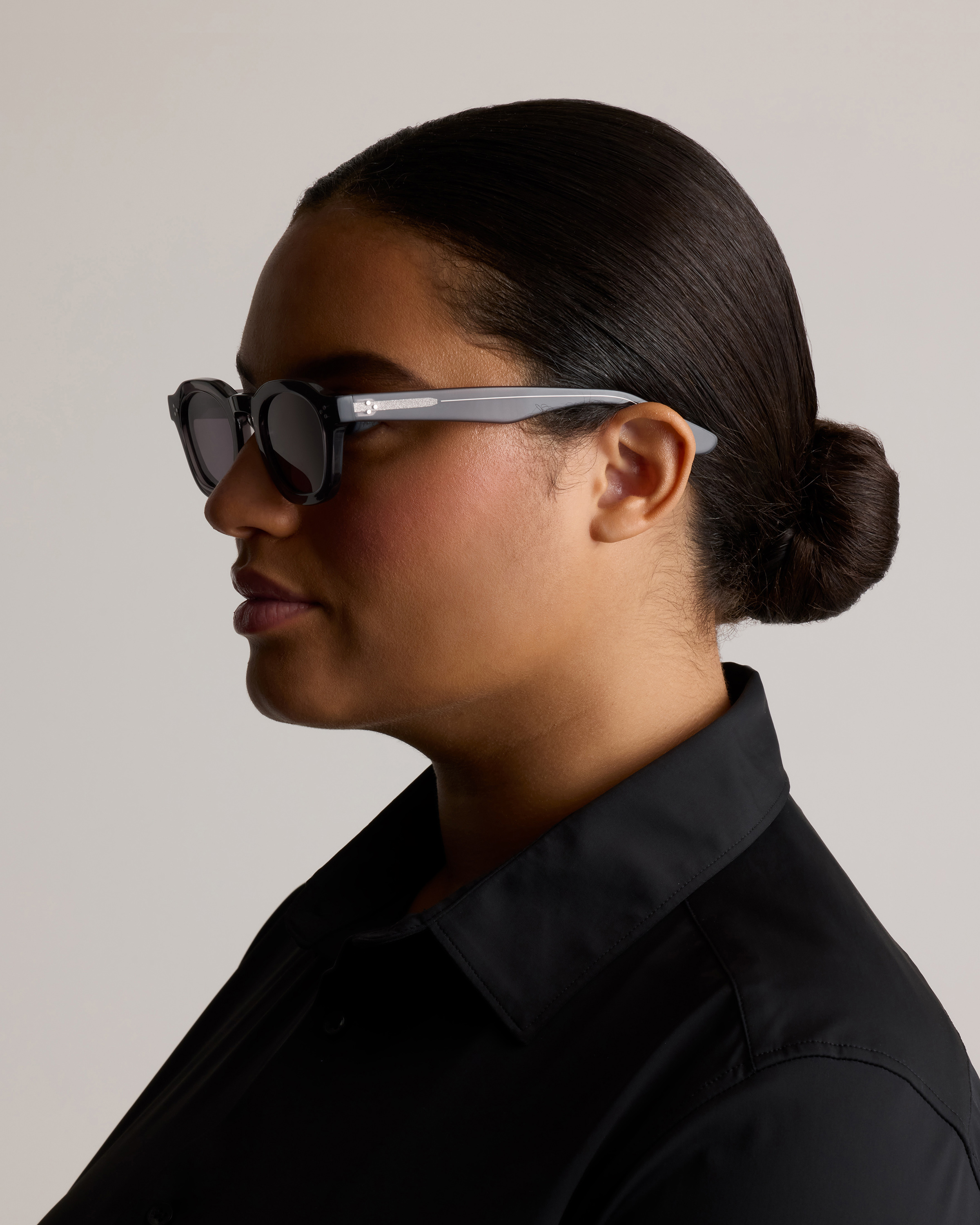 Maldives Polarized Acetate Sunglasses in Clear Slate with 