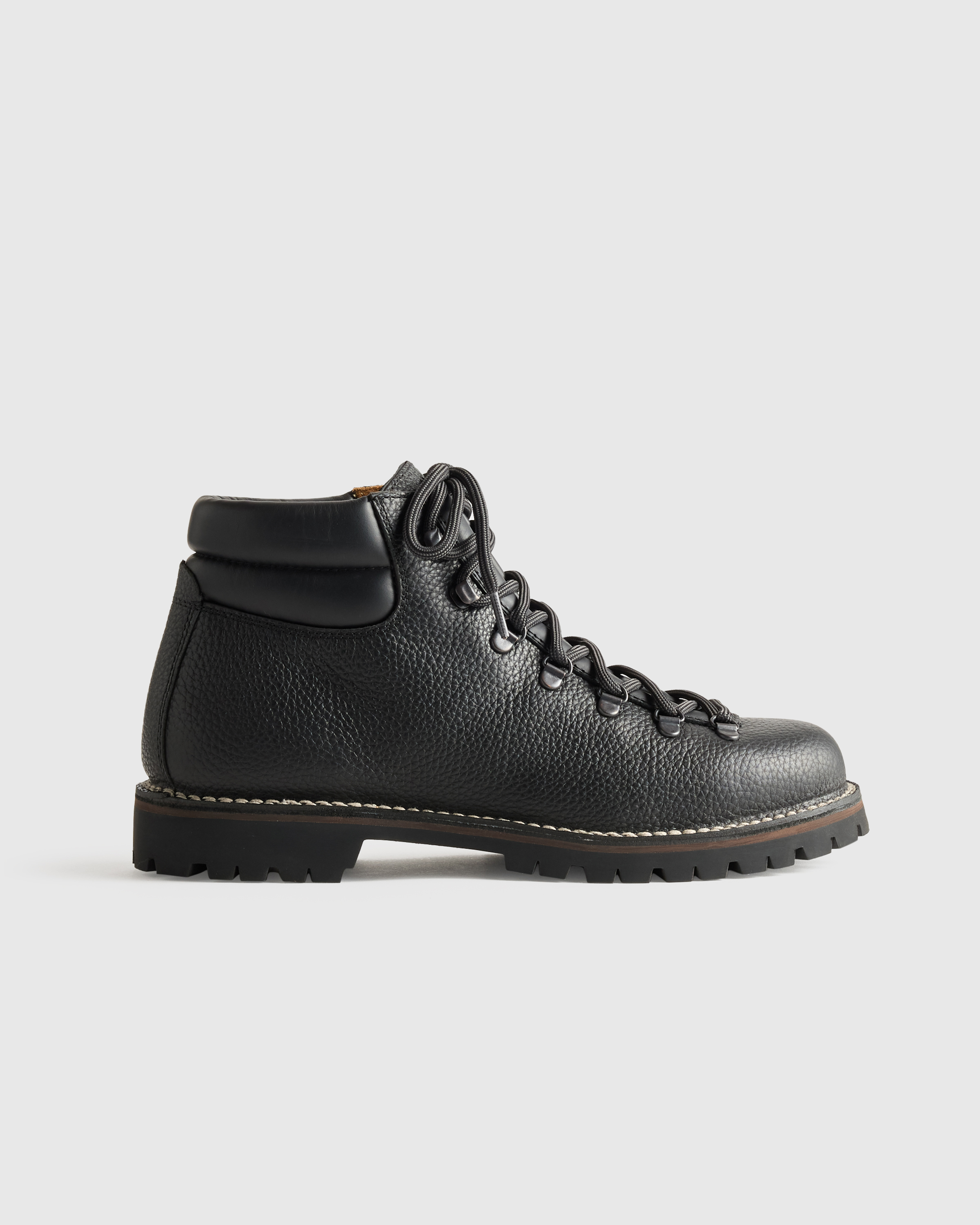 Black Crafted Leather Waterproof Hiking Boot