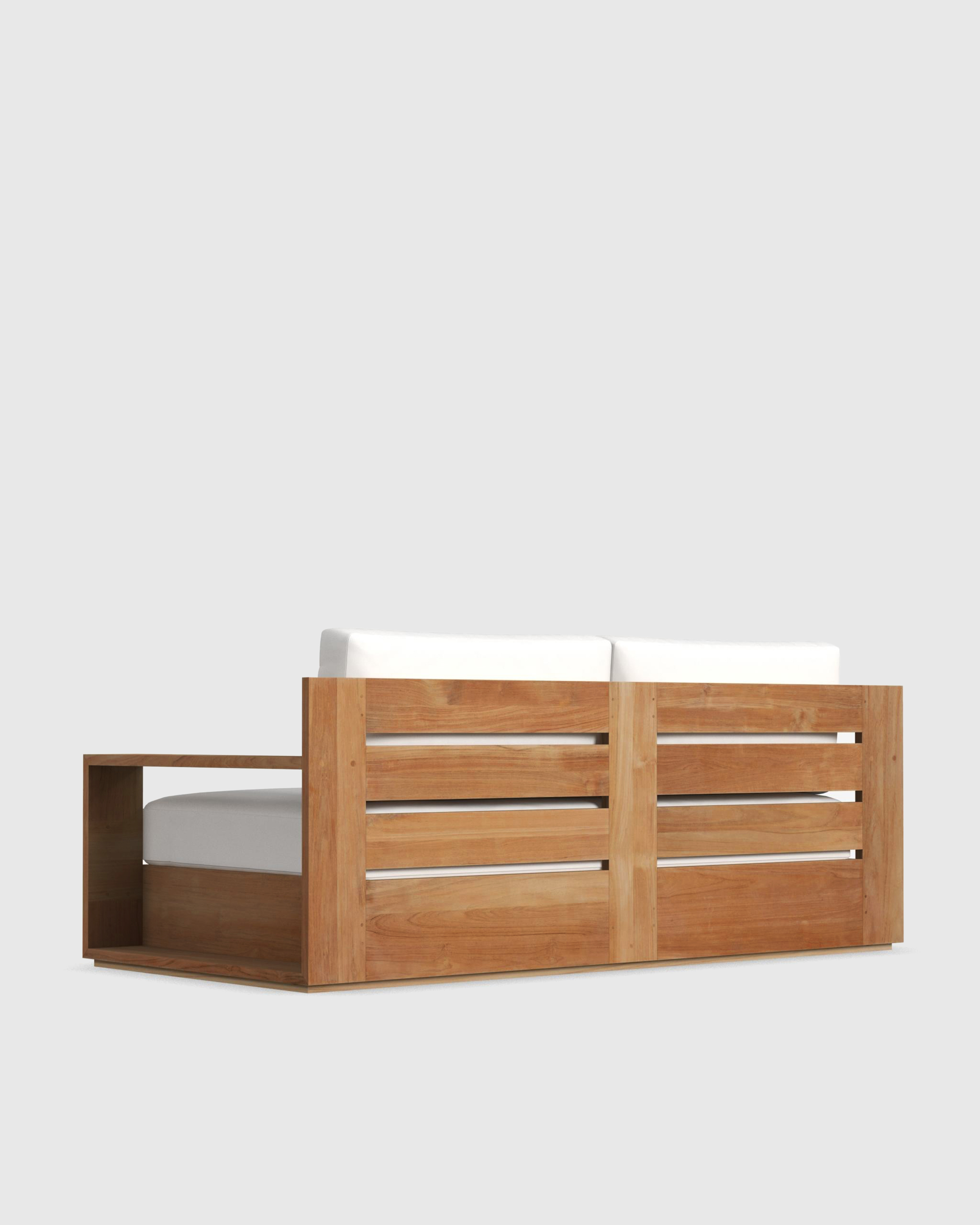 Solid Teak Outdoor Sofa - Thumbnail 4