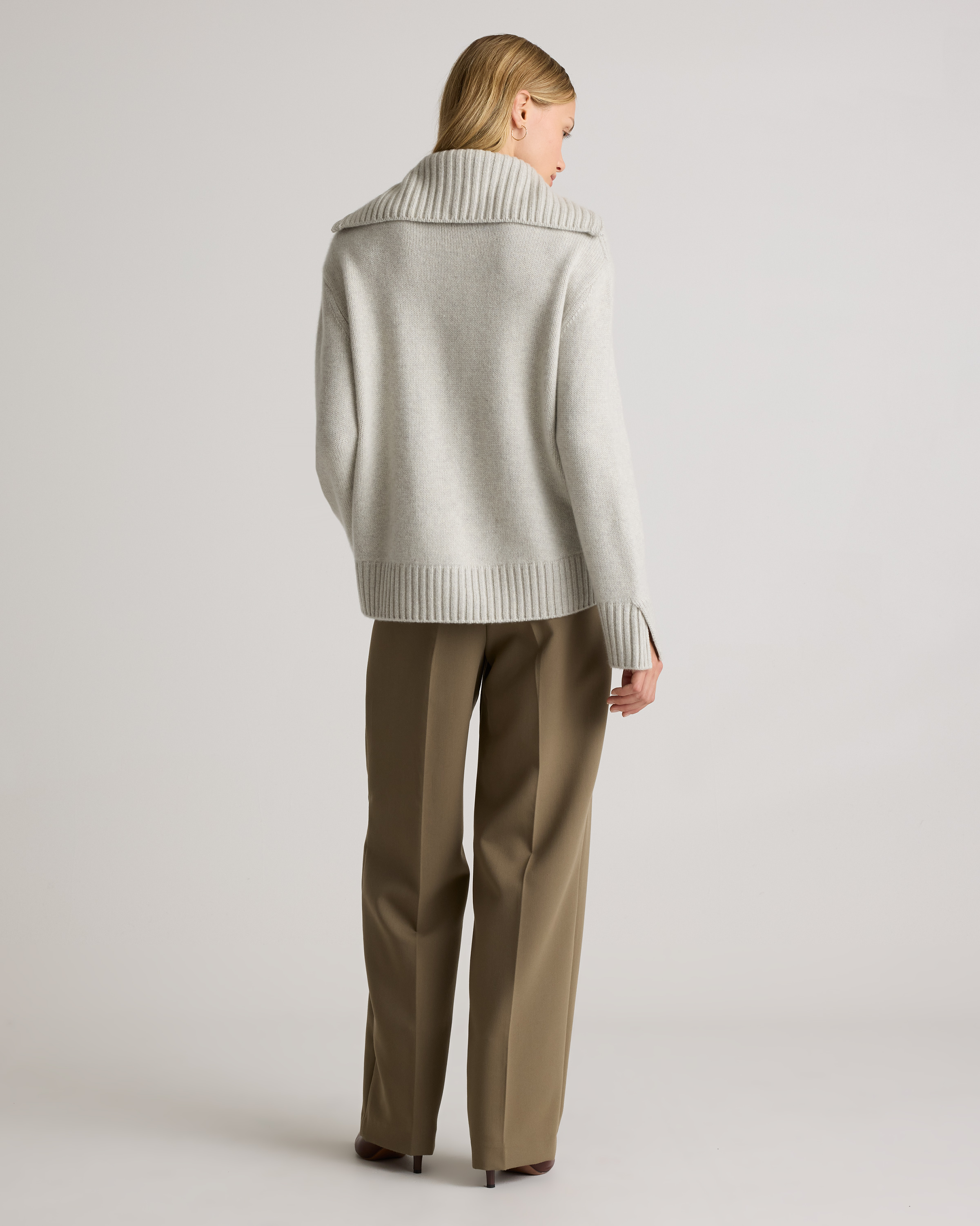 Luxe Baby Cashmere Quarter Zip Sweater