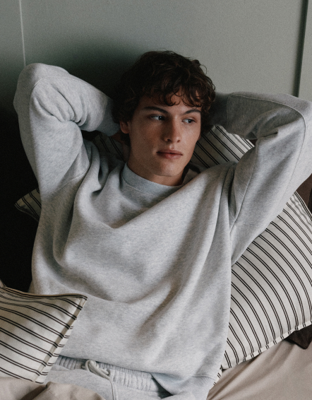 Light Heather Grey Everyday Fleece Crew