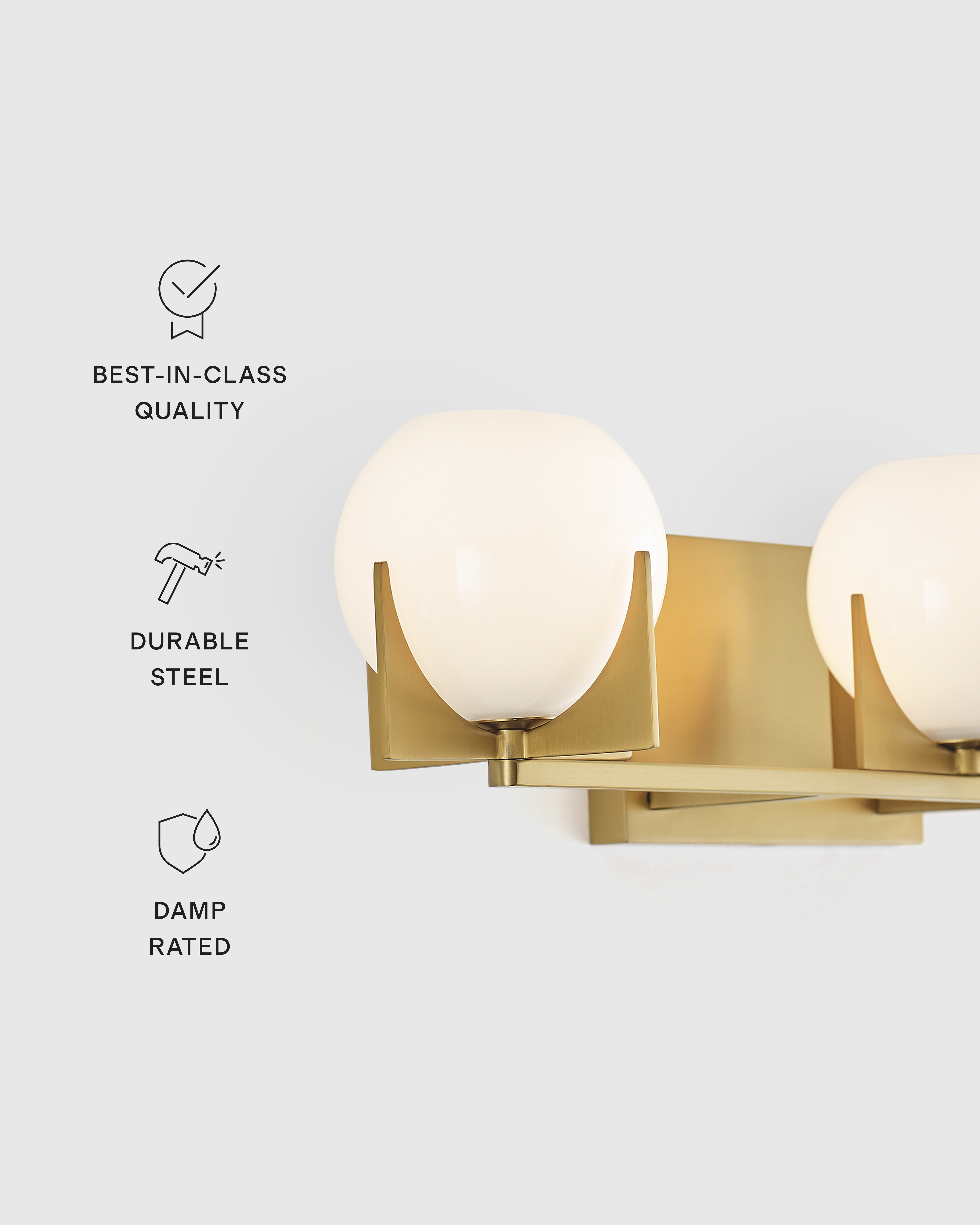 Deco Glass Globe Vanity Sconce - thumbnail 5