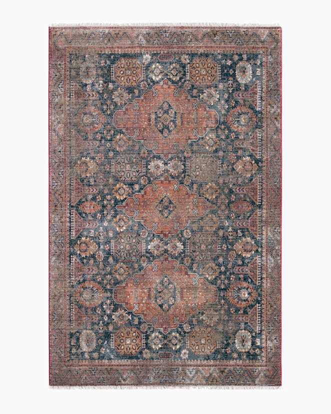 Rust/Navy Thea Performance Rug