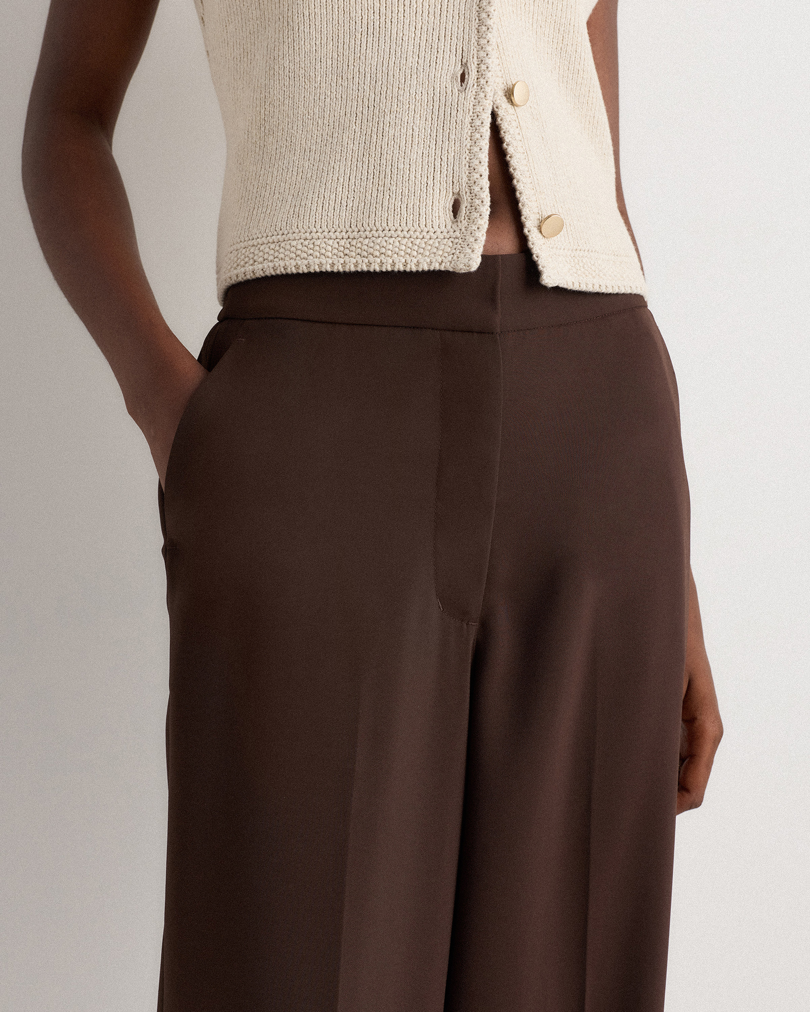 Stretch Crepe Classic Trouser Pants