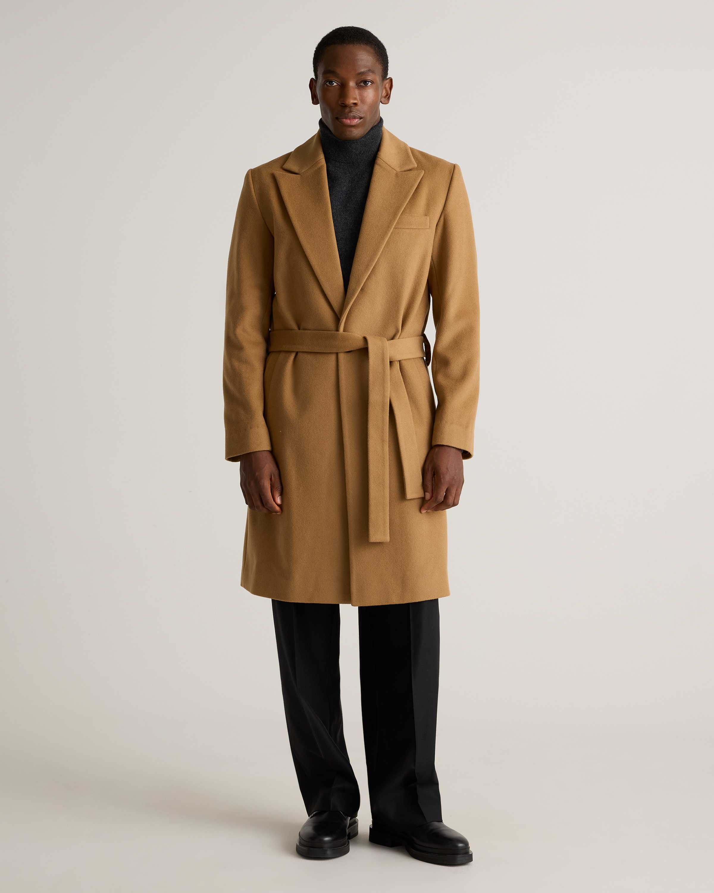 oversized belted wool coat