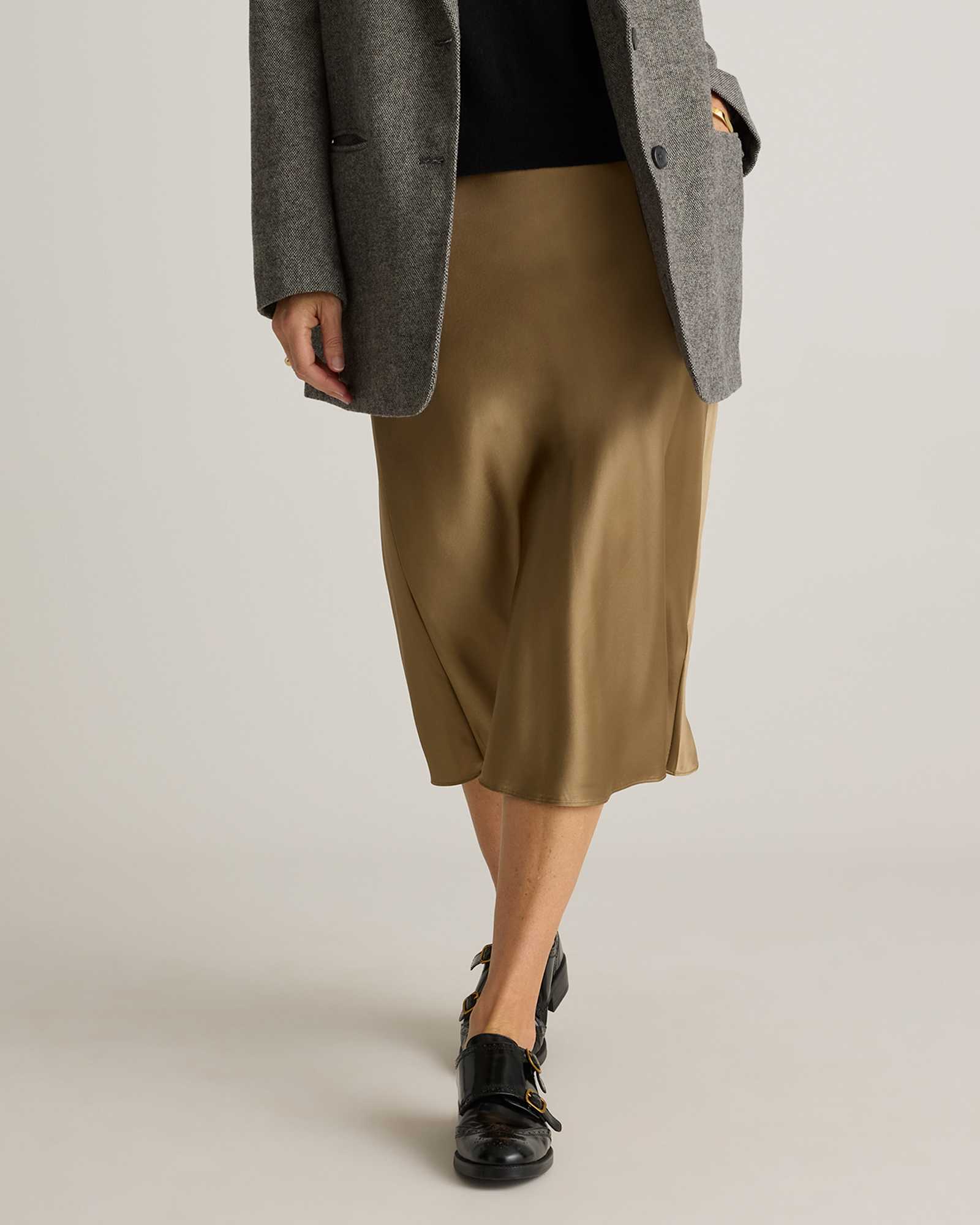 100 Washable Silk Skirt Quince
