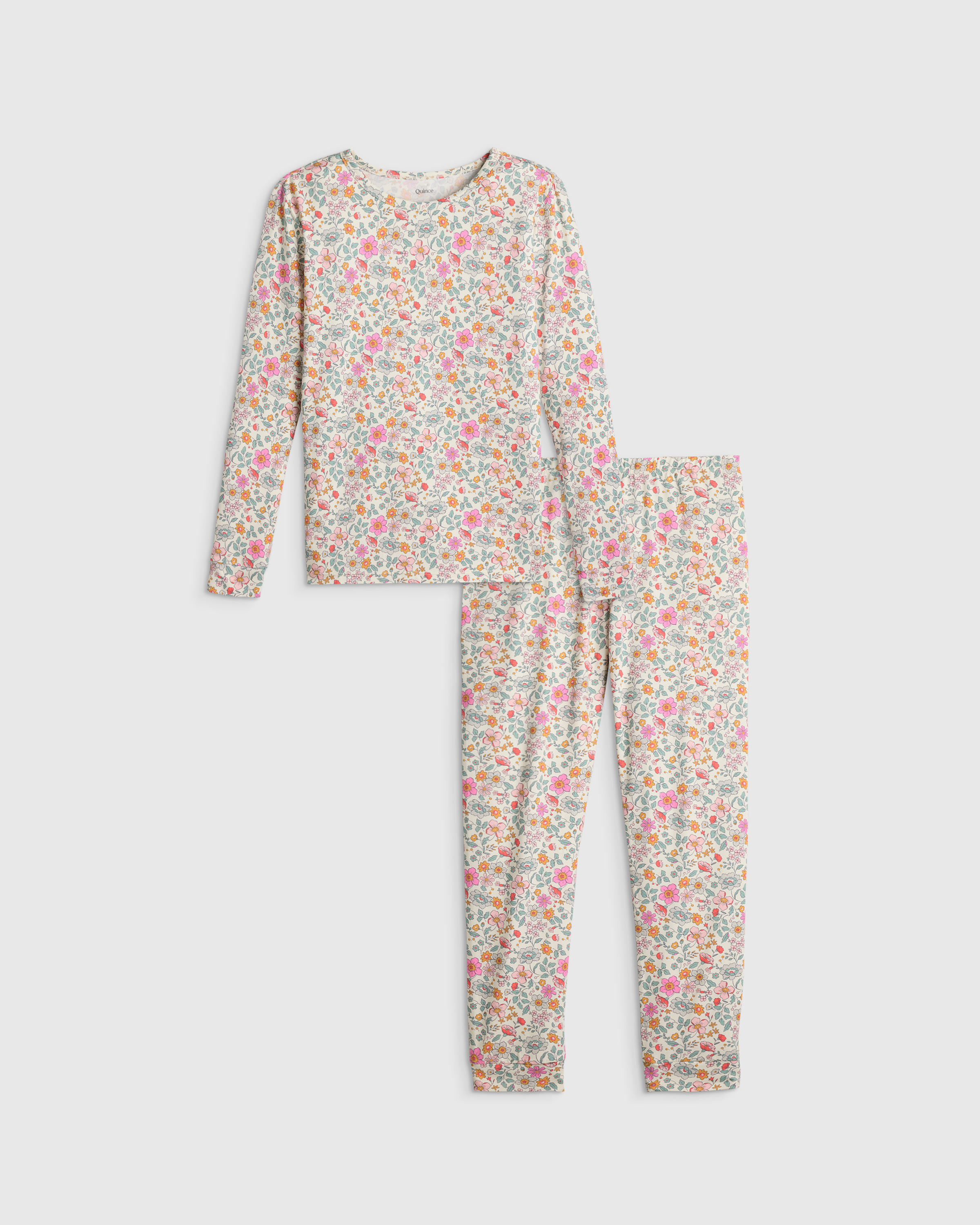 Soft Ditsy Floral Ensemble pyjama à manches longues et pantalon en bambou