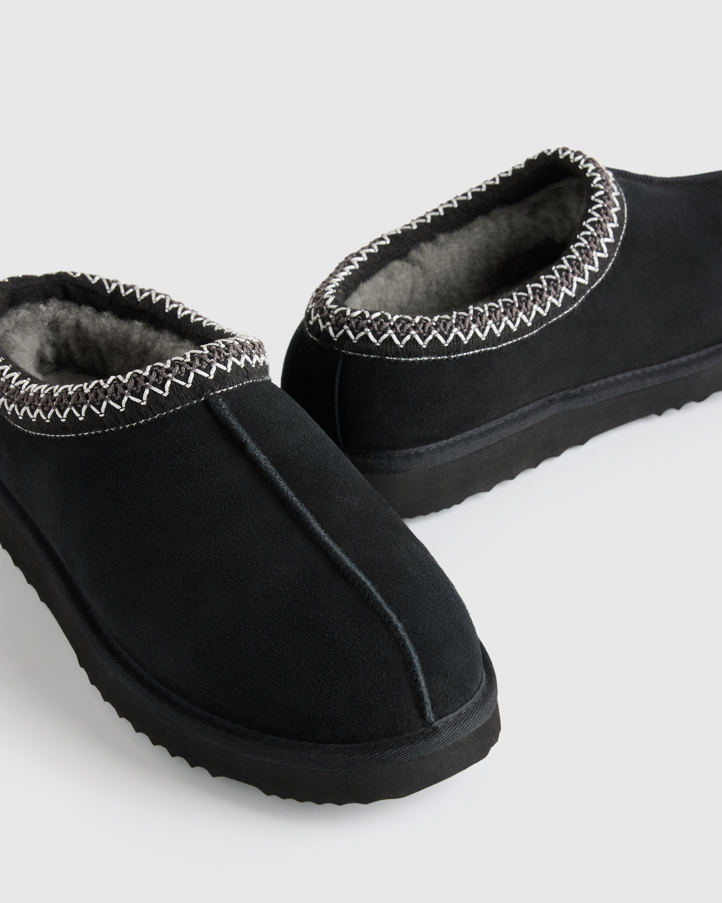 Quince Black Suede Slip-On Clog with Buckle Quince main image 4