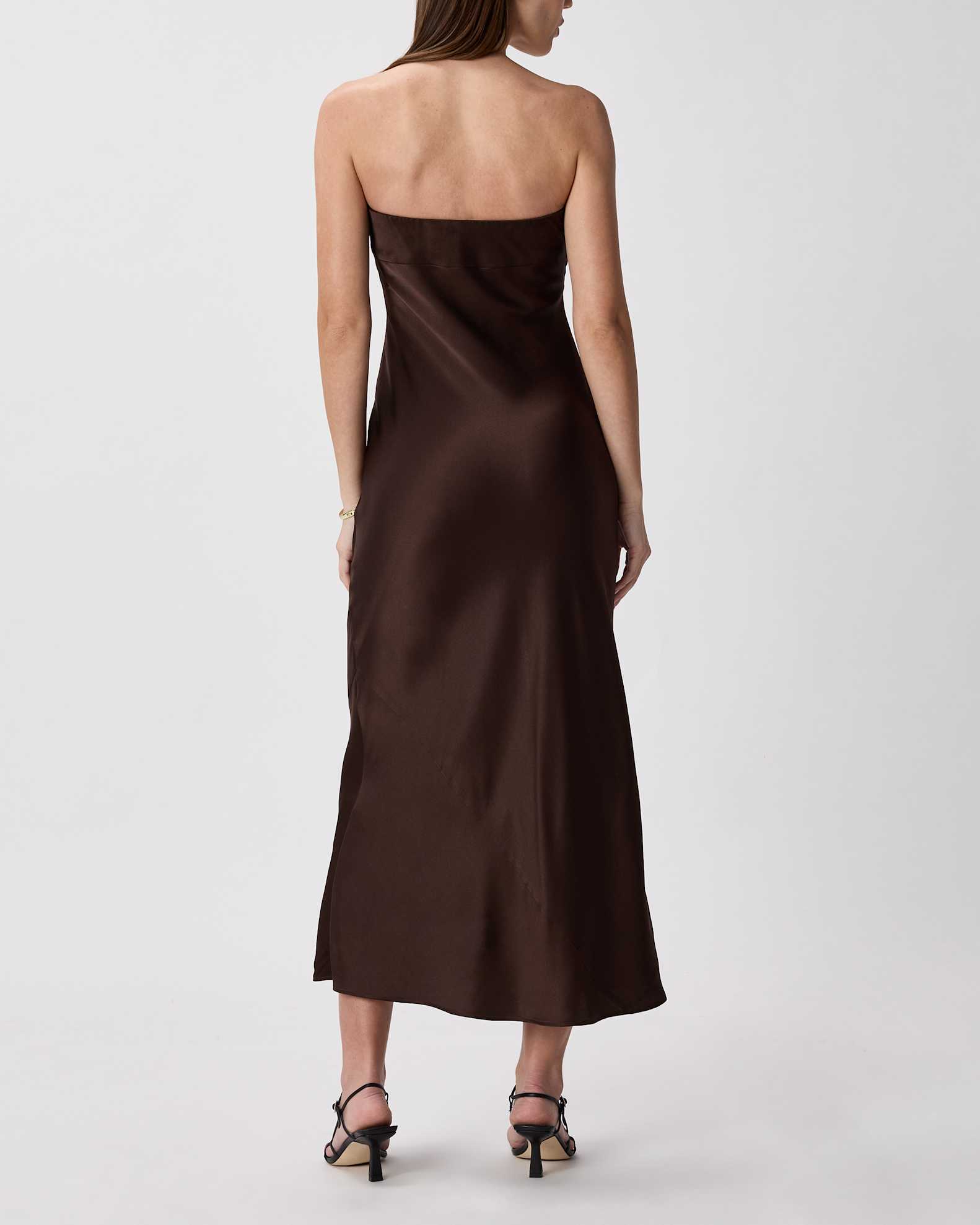 100% Washable Silk Strapless Midi Dress 100% Washable Silk Strapless Midi Dress