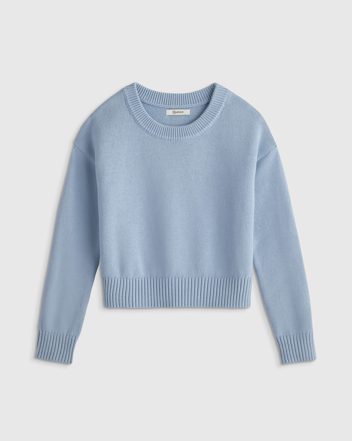 Sky Blue 100% Organic Cotton Crewneck Sweater