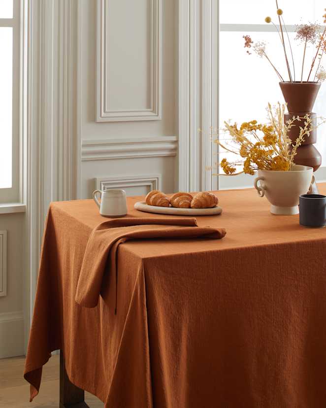 Tablecloth Cotton Terracotta 3342