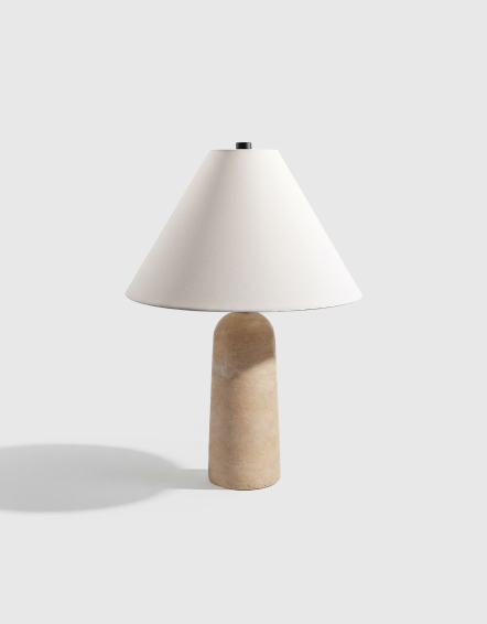 Beige Travertine Table Lamp
