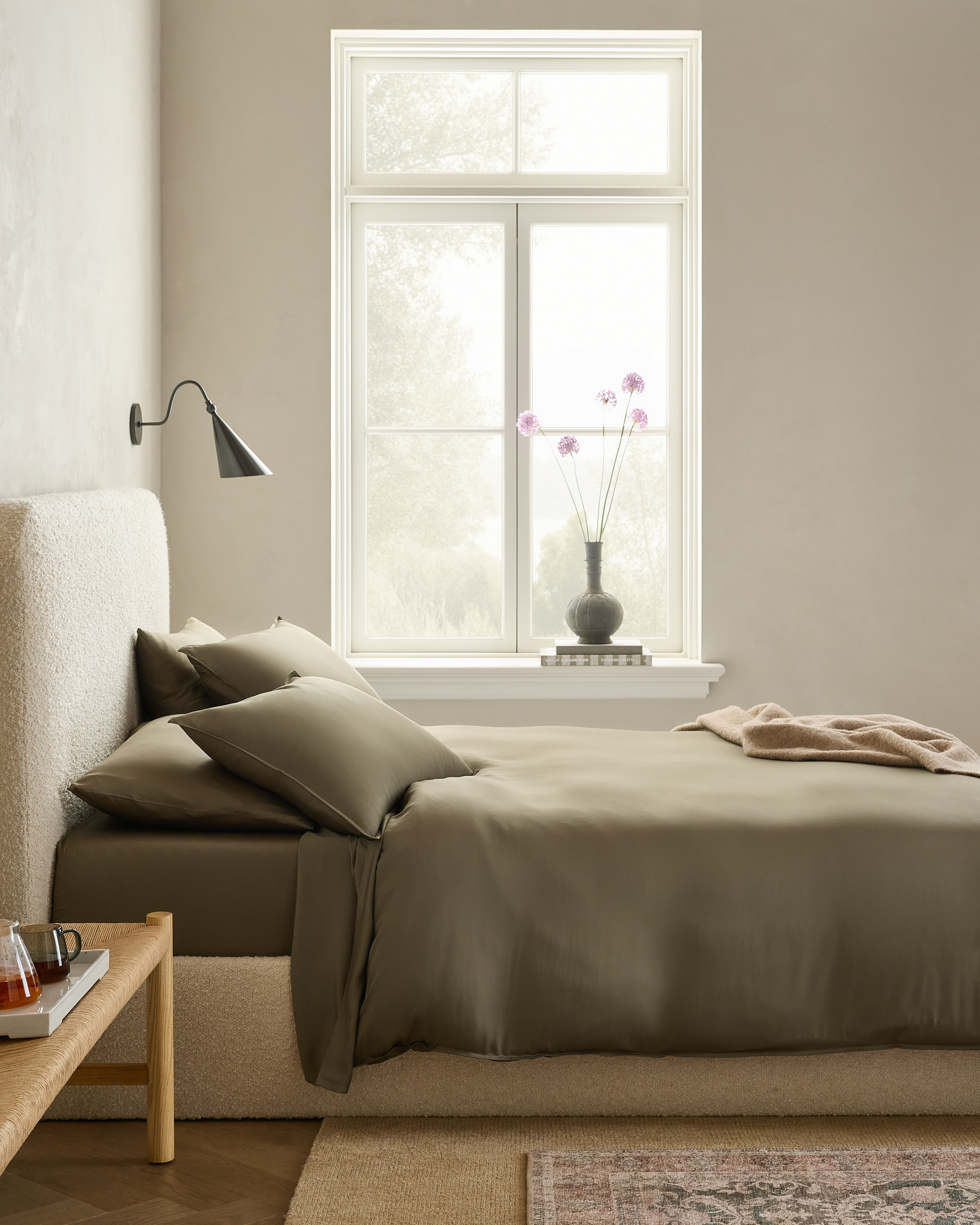 Dusty Olive Bamboo Duvet Cover
