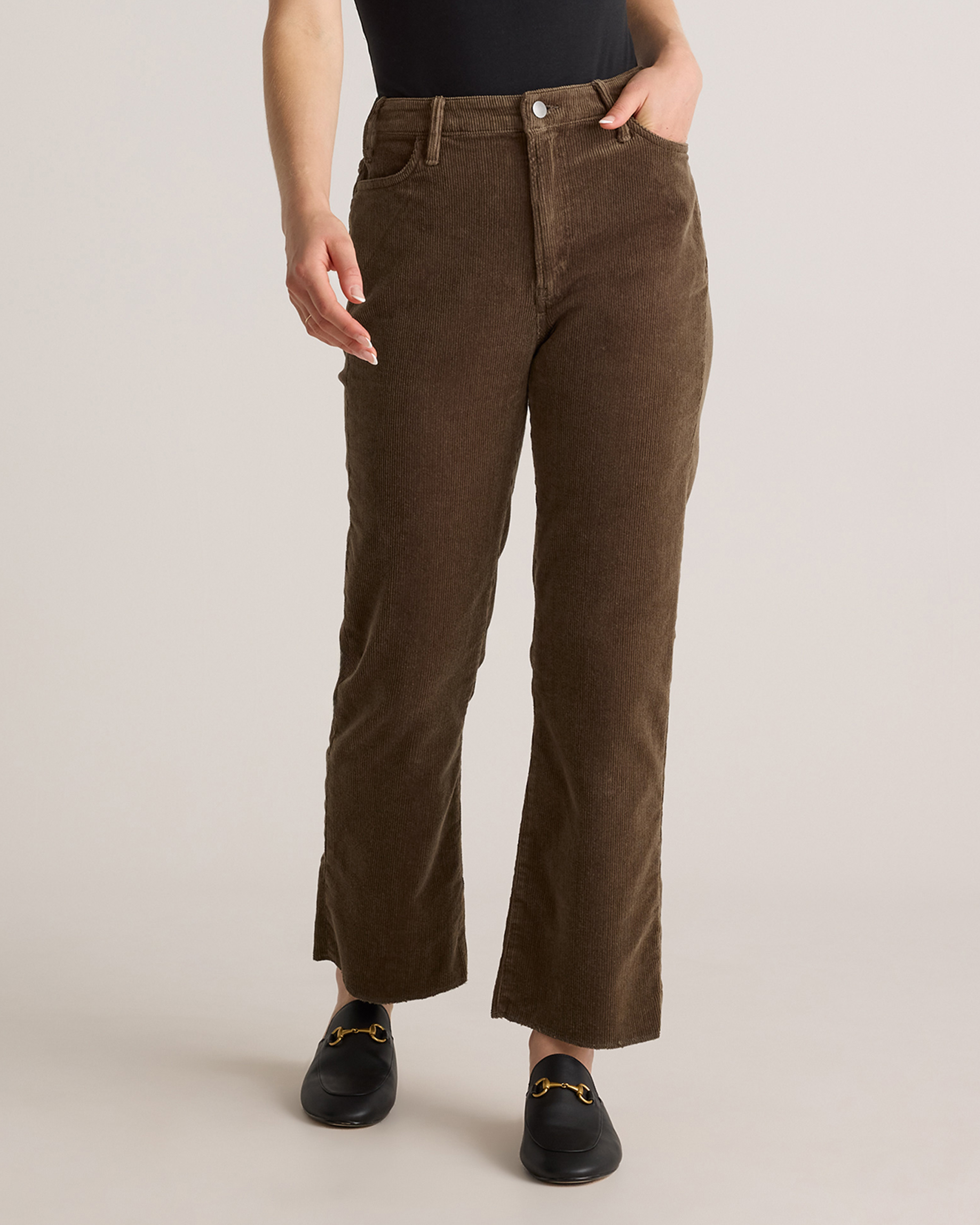 Seaweed Organic Stretch Corduroy Kick Flare Pants