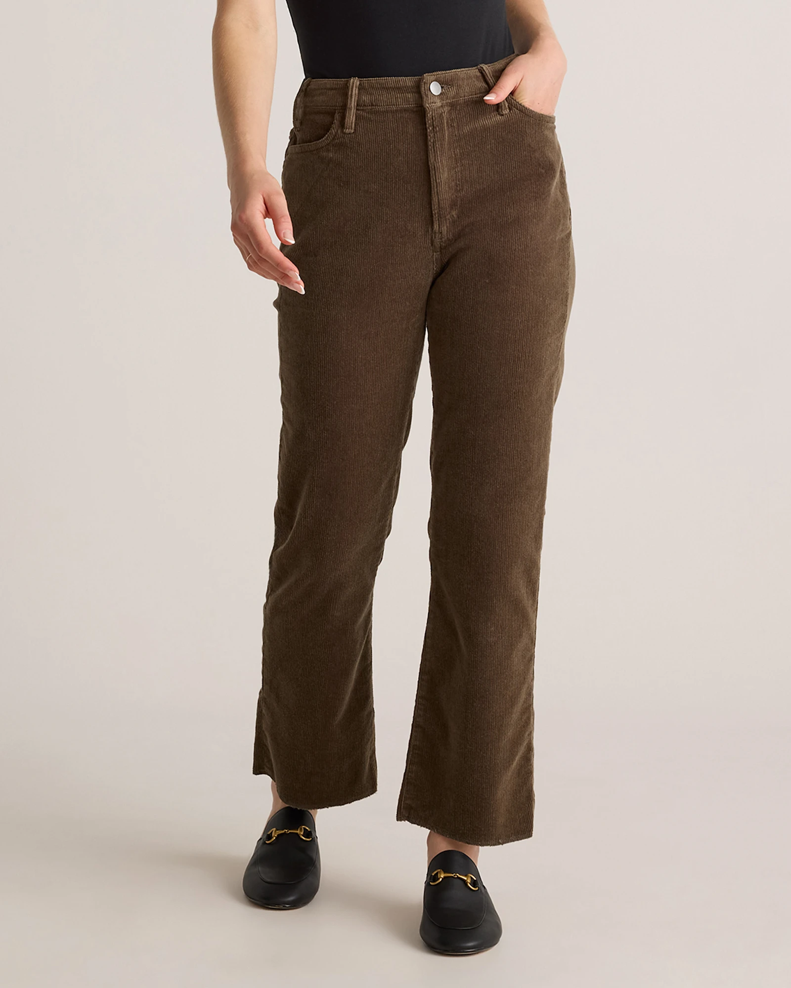 Organic Stretch Corduroy Kick Flare Pants