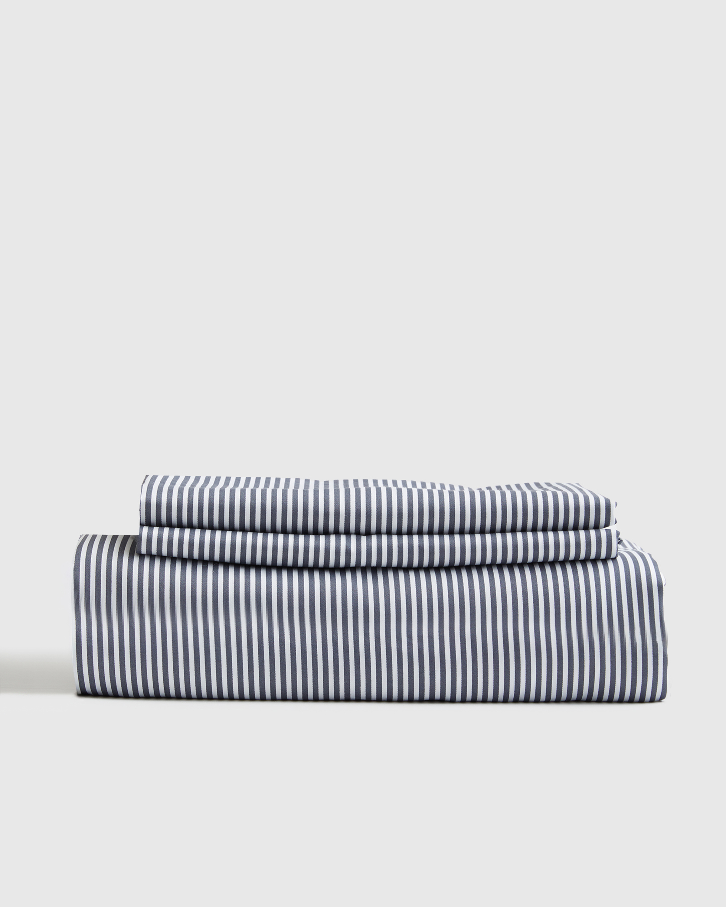 Oxford Stripe Luxury Organic Sateen Fitted Sheet Set