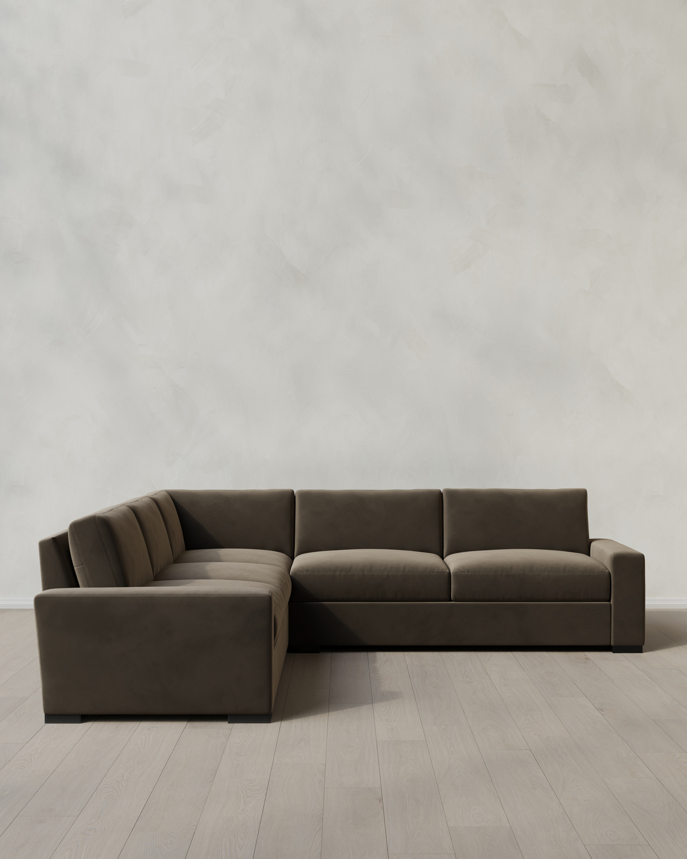 Sable Stillman L Sectional in Performance Velvet