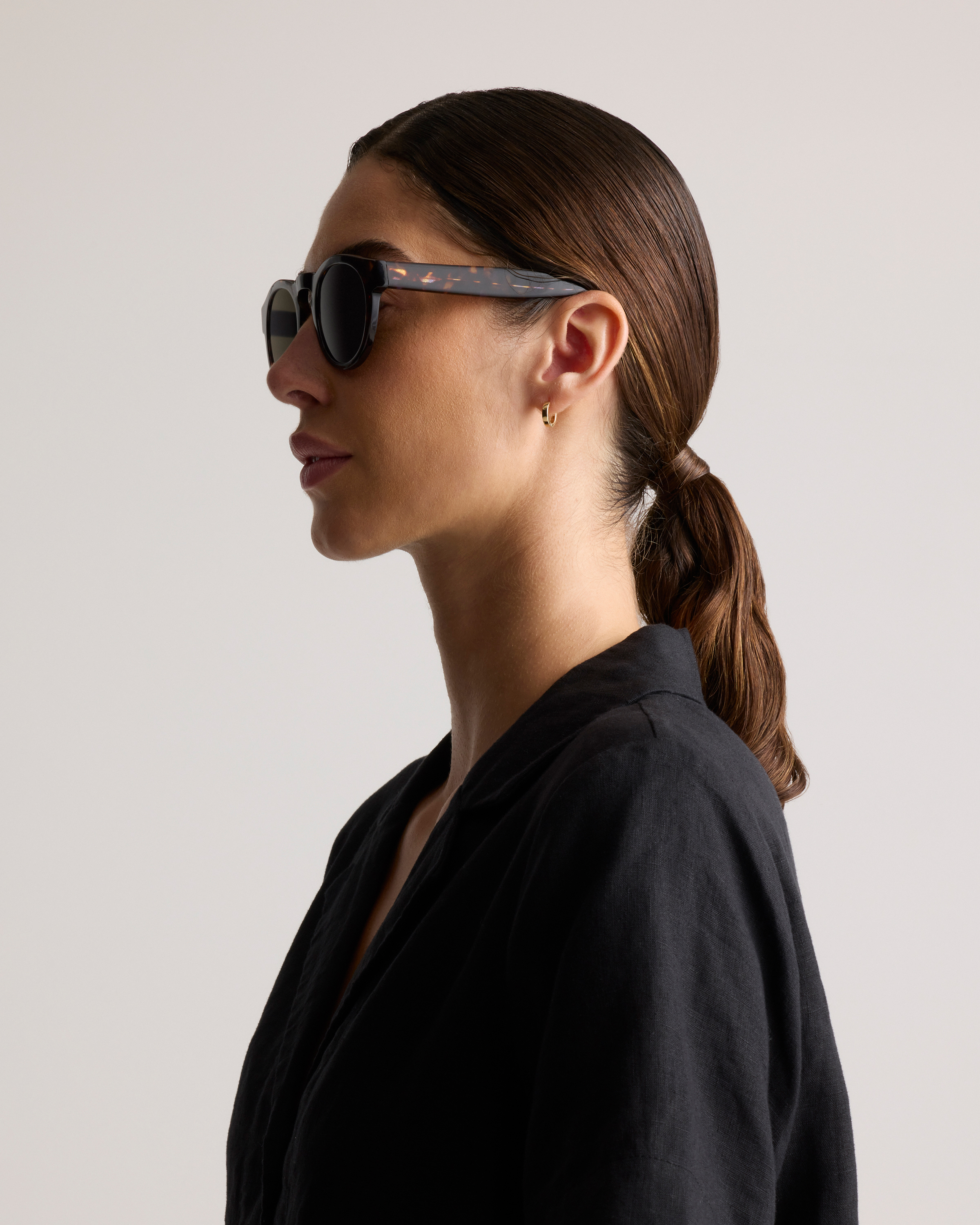Quince Tuscon Polarized Acetate Sunglasses Amethyst Tortoise Gray Lens Tuscon Polarized Acetate Sunglasses in Amethyst Tortoise  main image 2