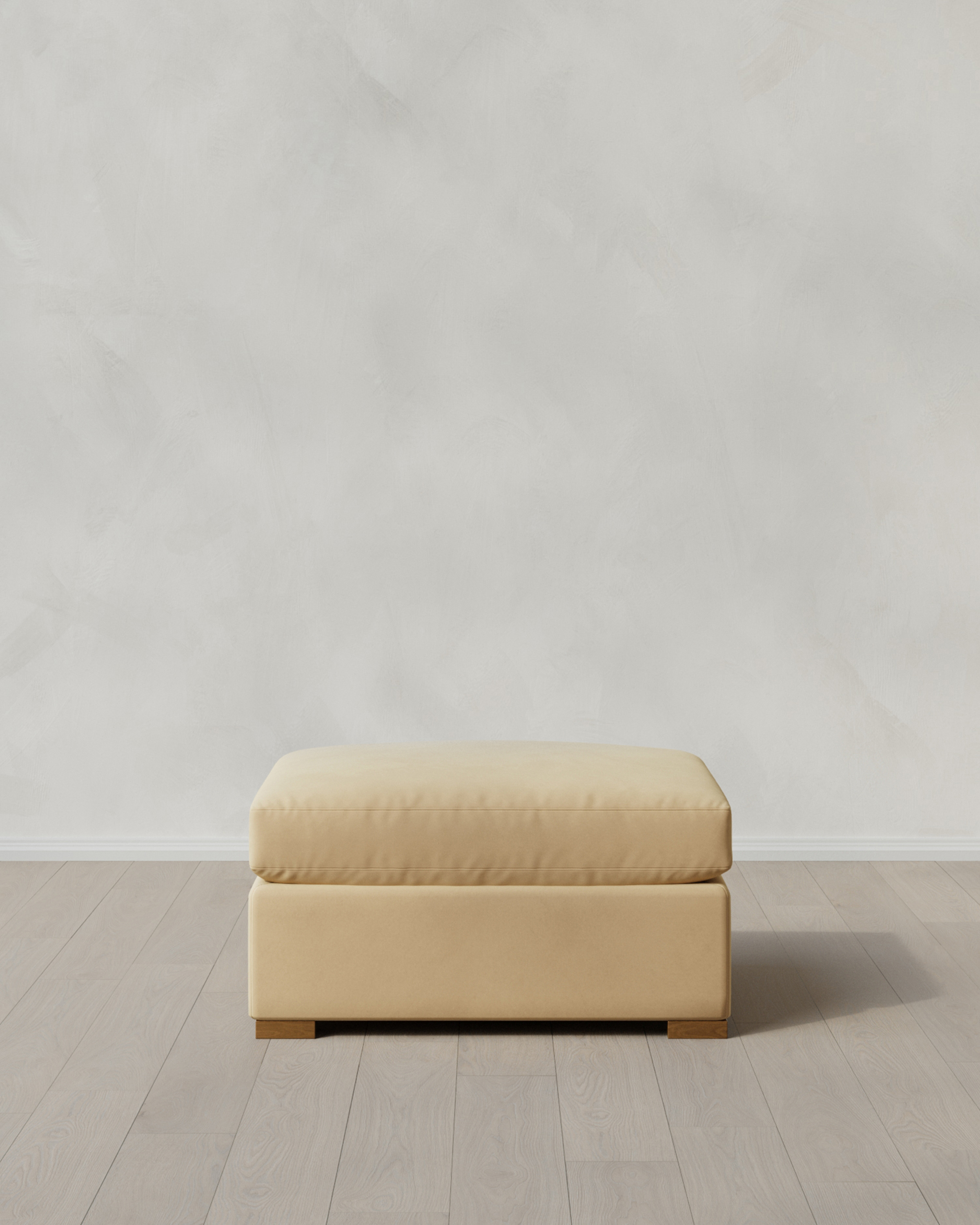Hollis Slope Arm Ottoman 37in Performance Velvet Linen