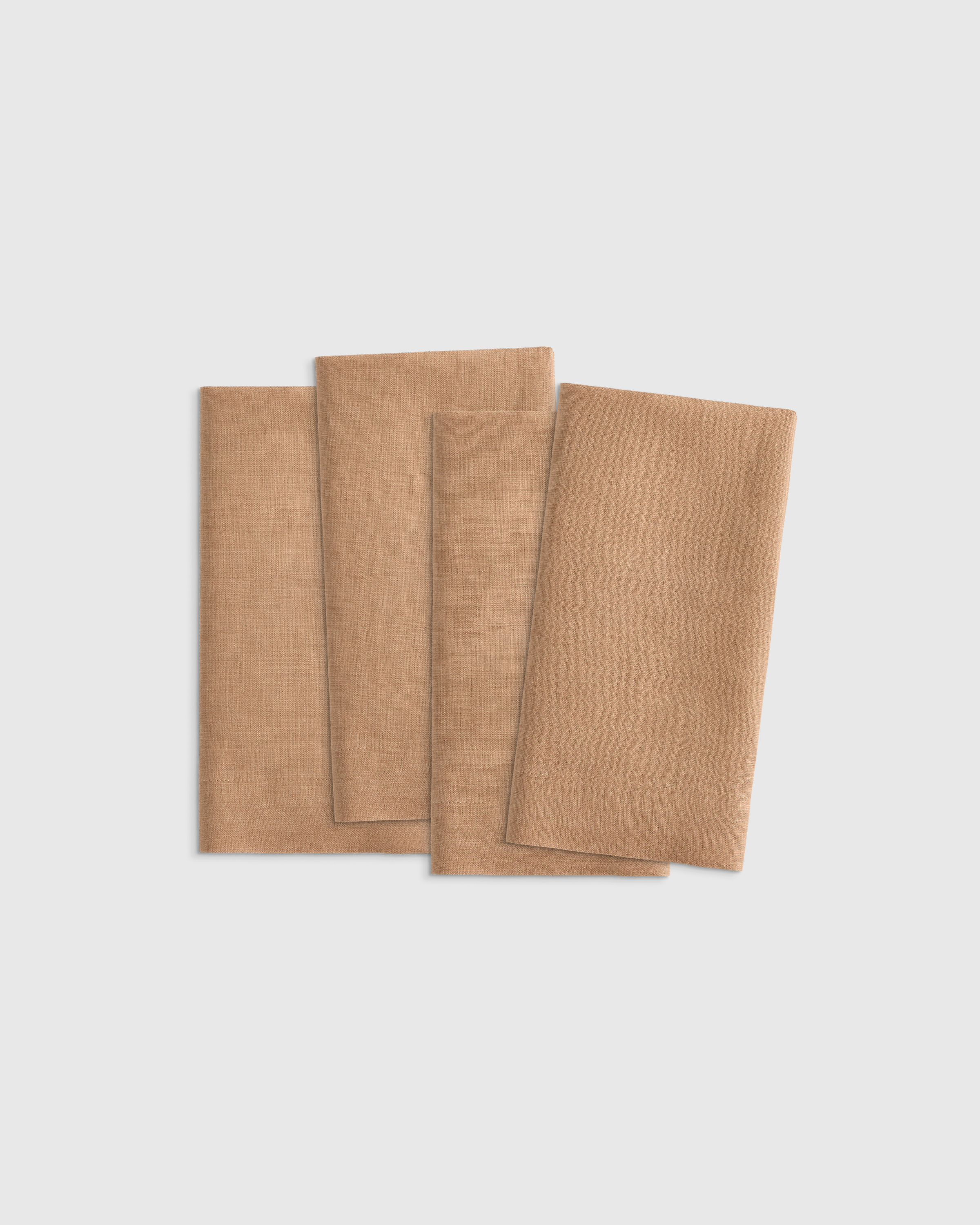 Latte Serviettes de table en lin européen à large ourlet (ensemble de 4)