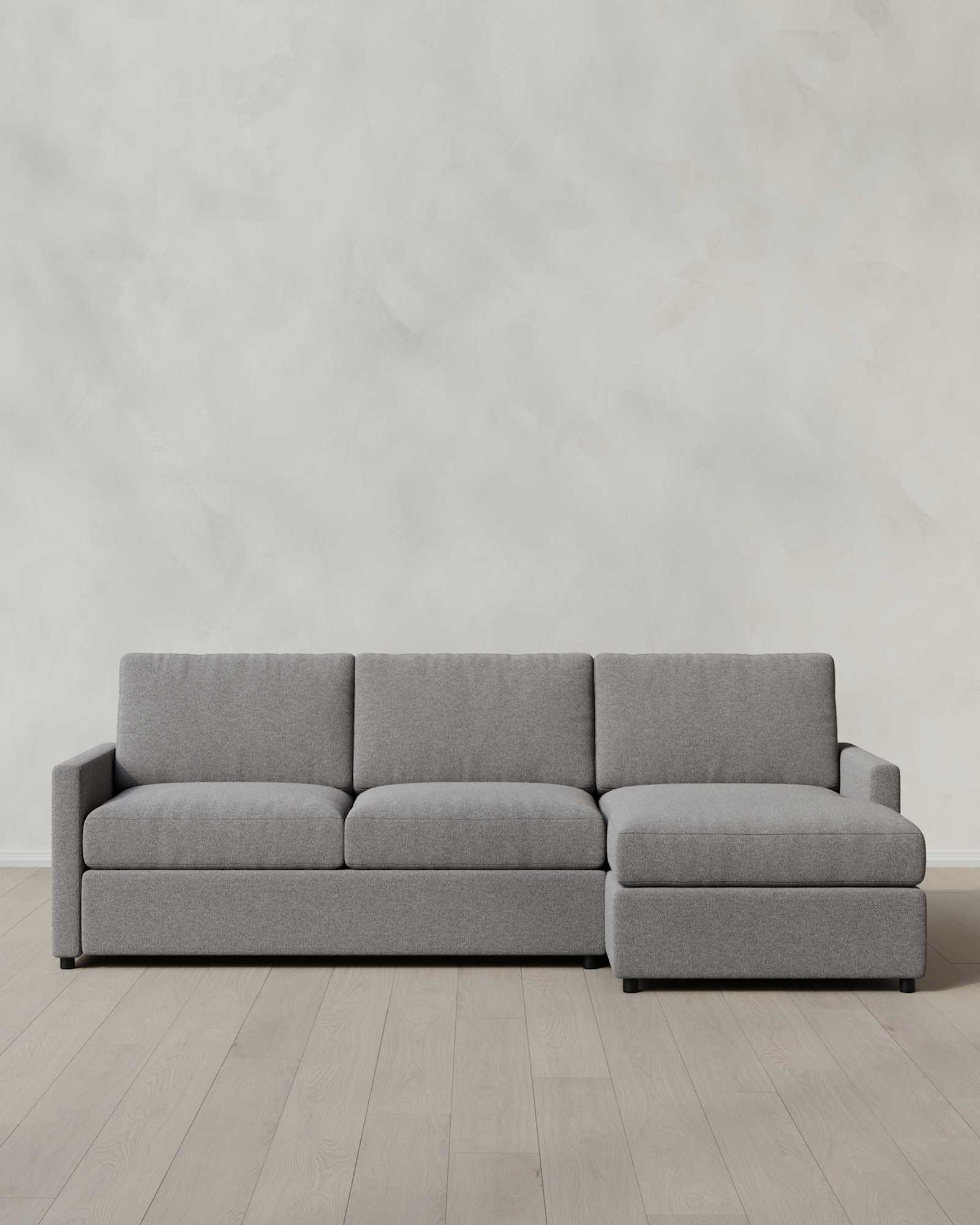 Brennan 107”W Chaise L Sectional Right Arm Bru Colourwash Ash
