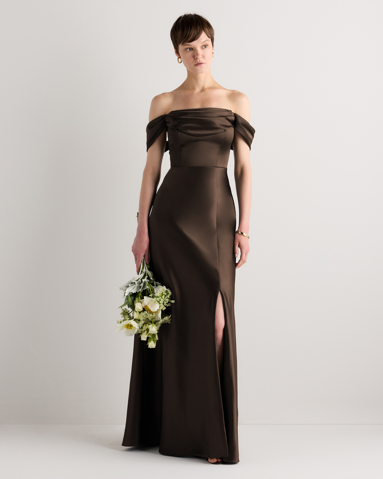 Hot Fudge Aurora Stretch Satin Convertible Dress
