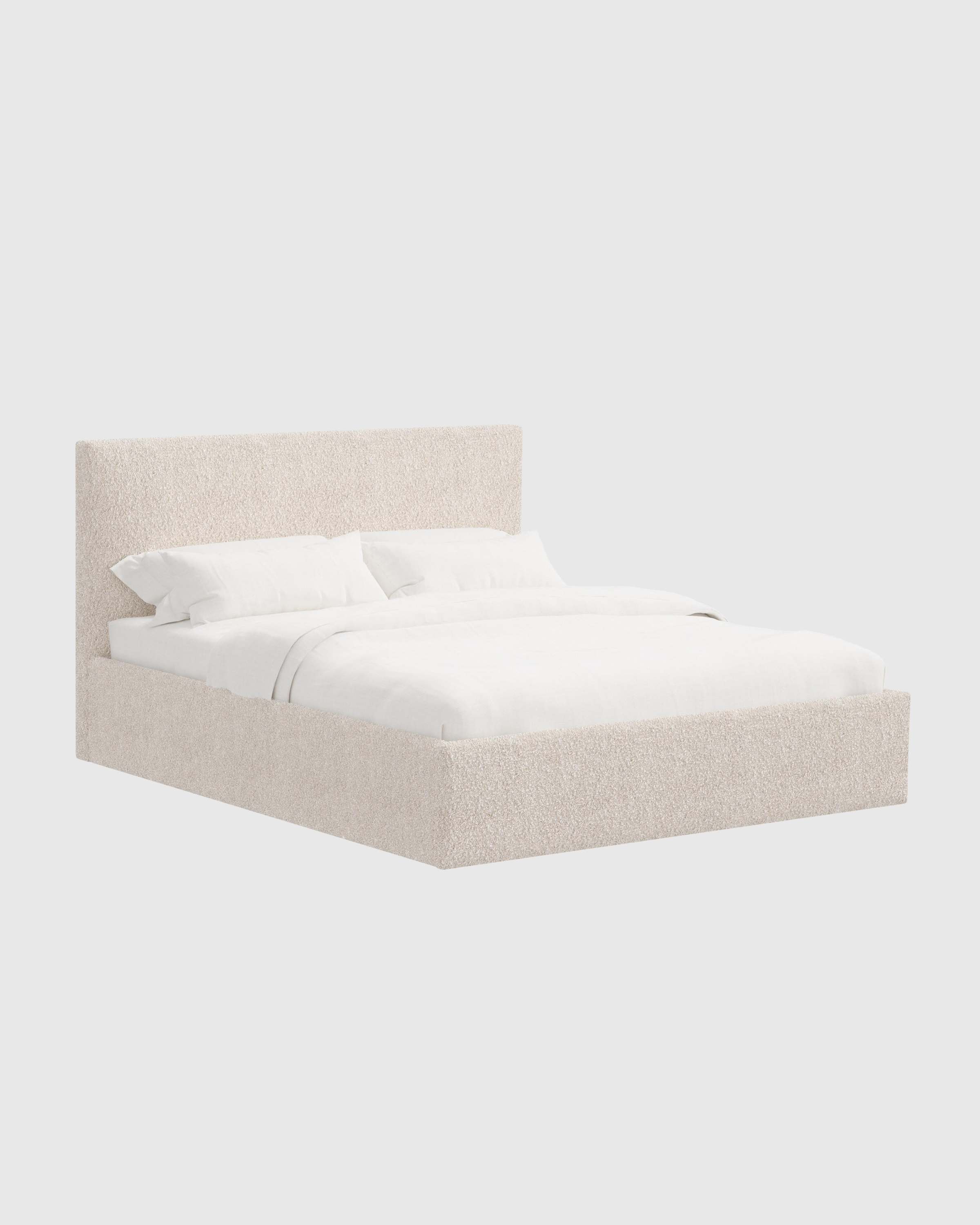 Plush Boucle Square Bed