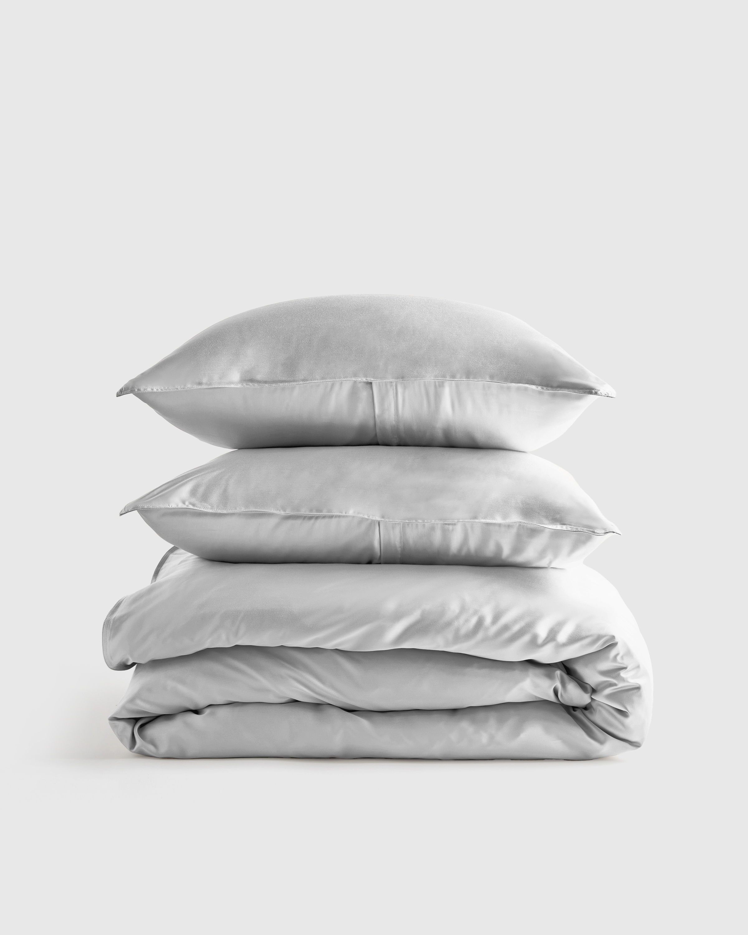 Light Grey Bamboo Duvet Cover Set