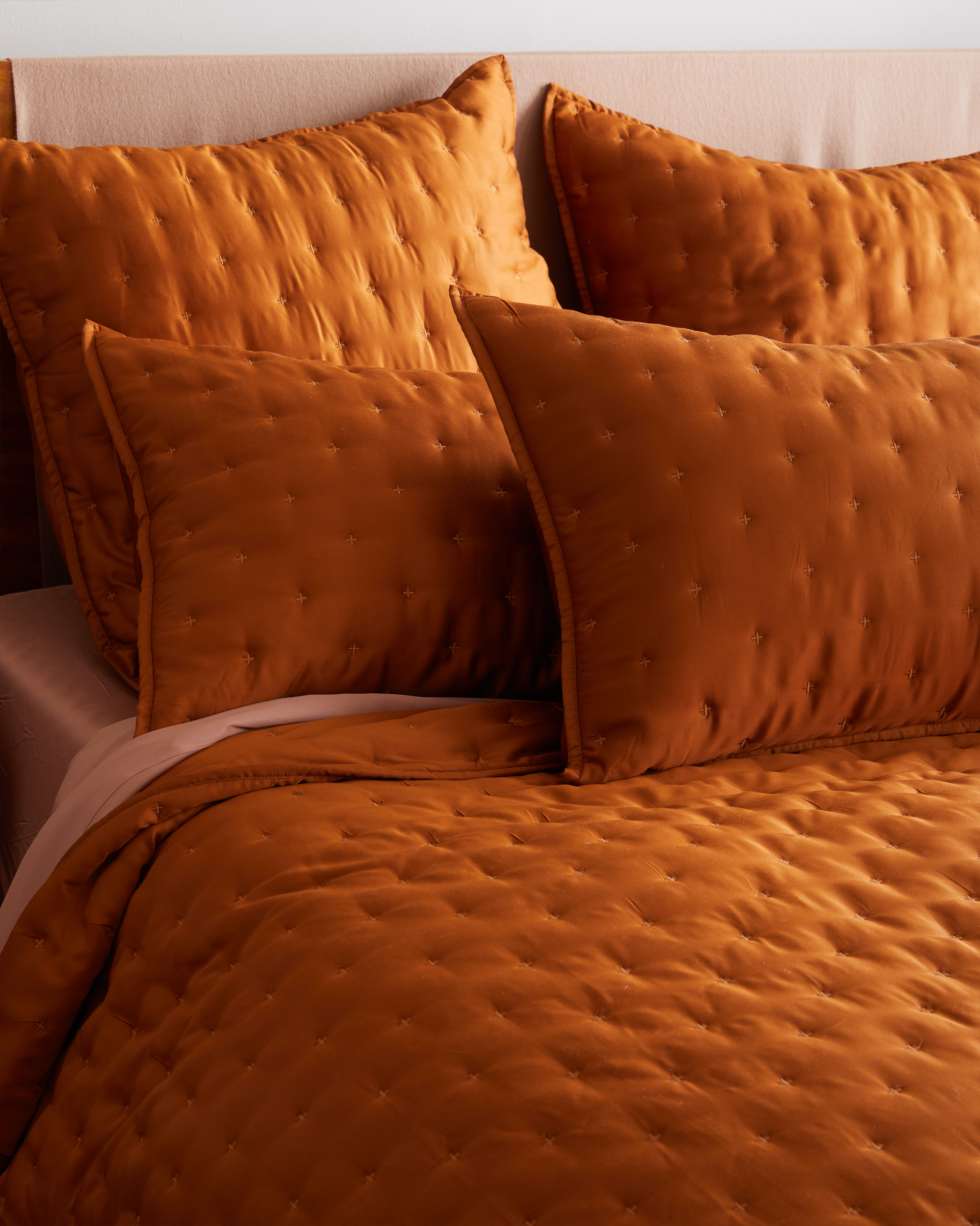 Terracotta Bamboo Dream Quilted Sham Set