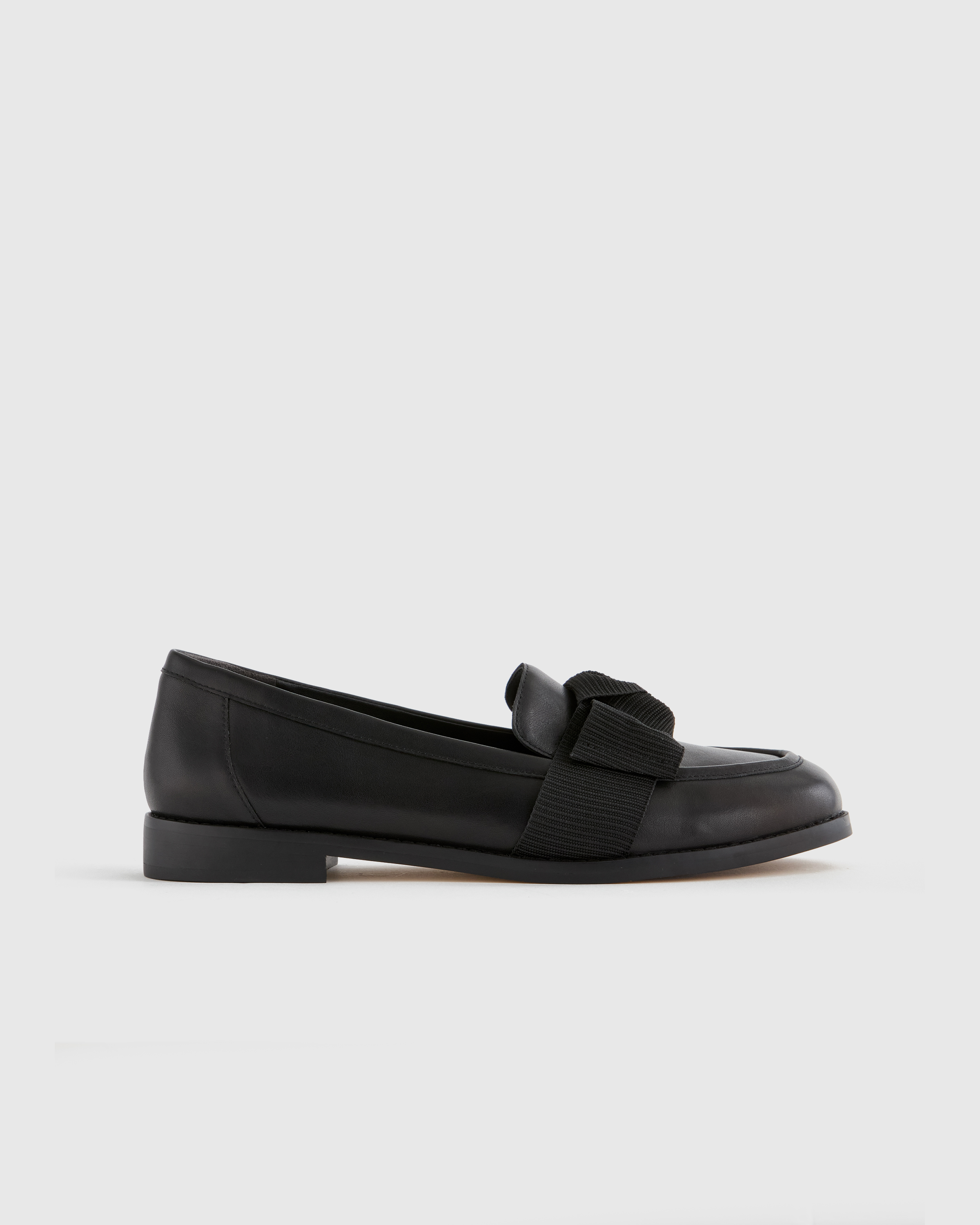 Italian Leather Bow Penny Loafer