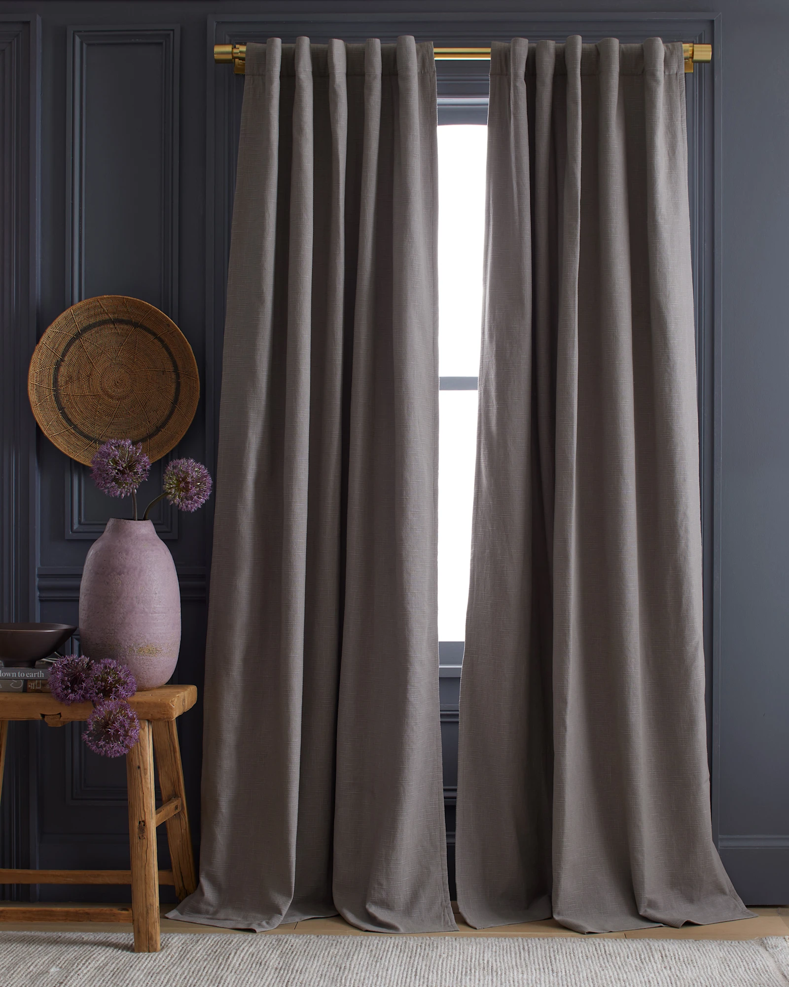 Cotton Slub Room Darkening Curtain