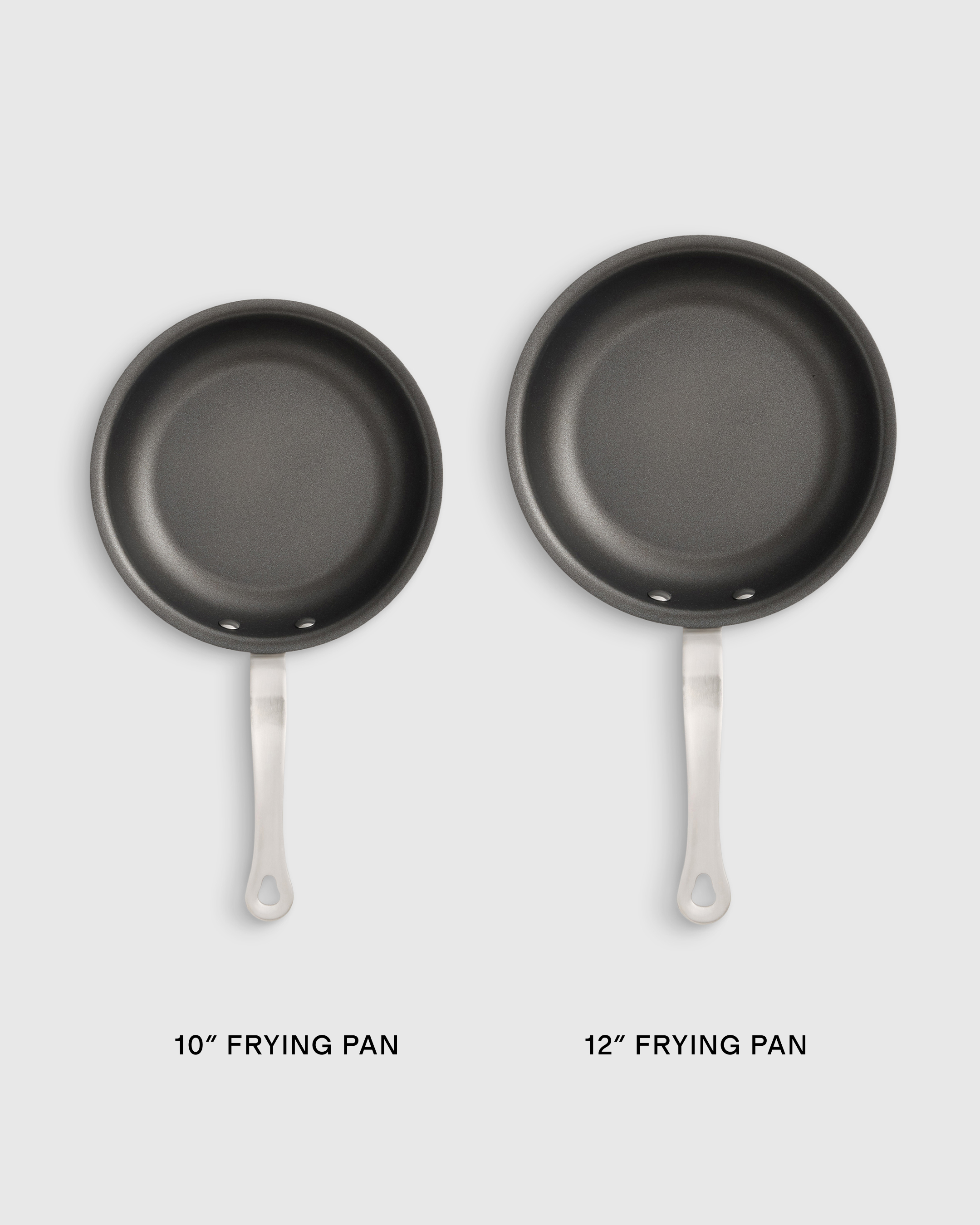 5-Ply Stainless Steel Nonstick Cookware: 2-Piece Frying Pan Set: 10" & 12" - Thumbnail 2