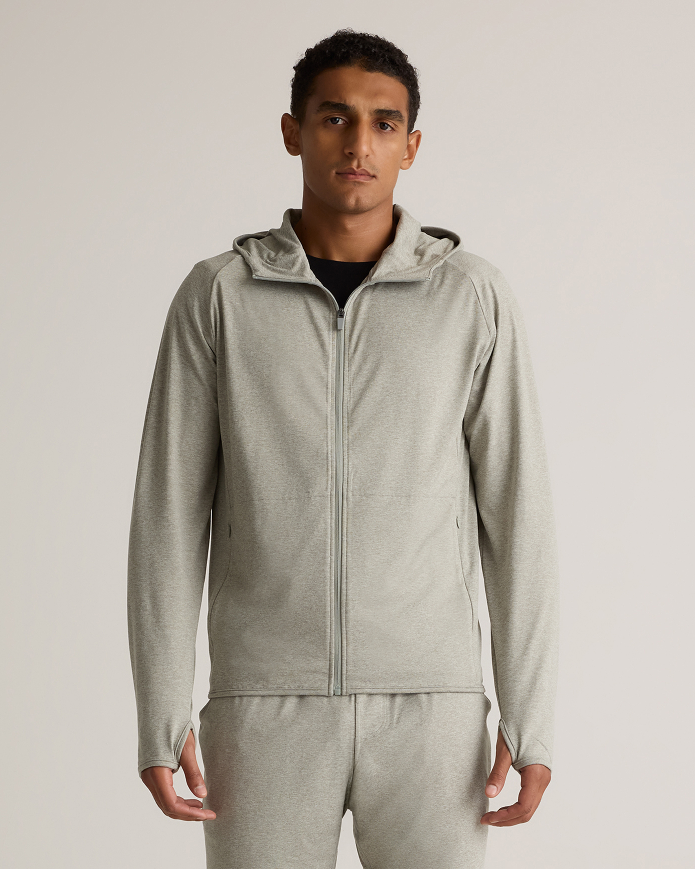 Heather Aloe Flowknit Performance Zip Hoodie
