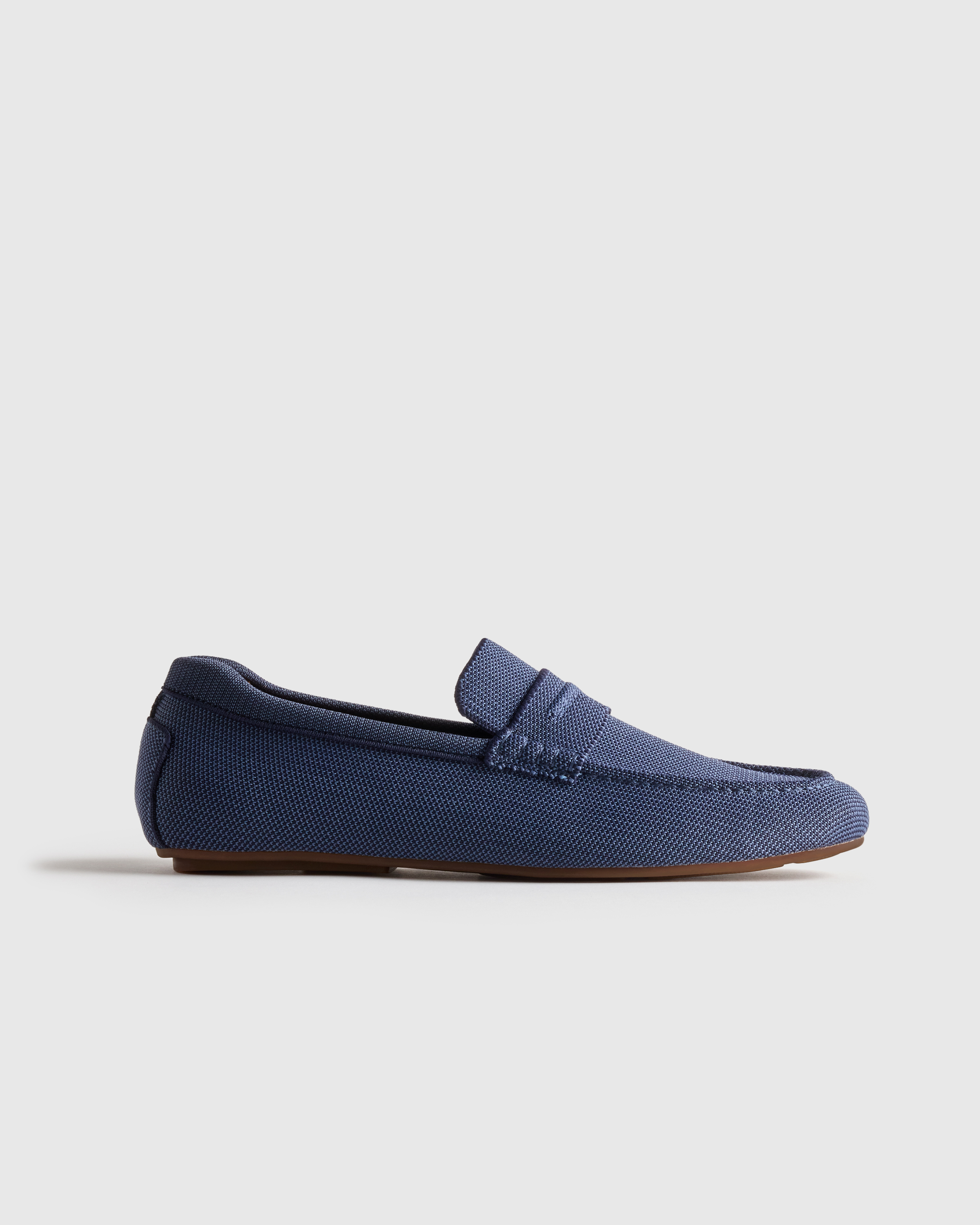 Navy Recycled Knit Driving Loafer