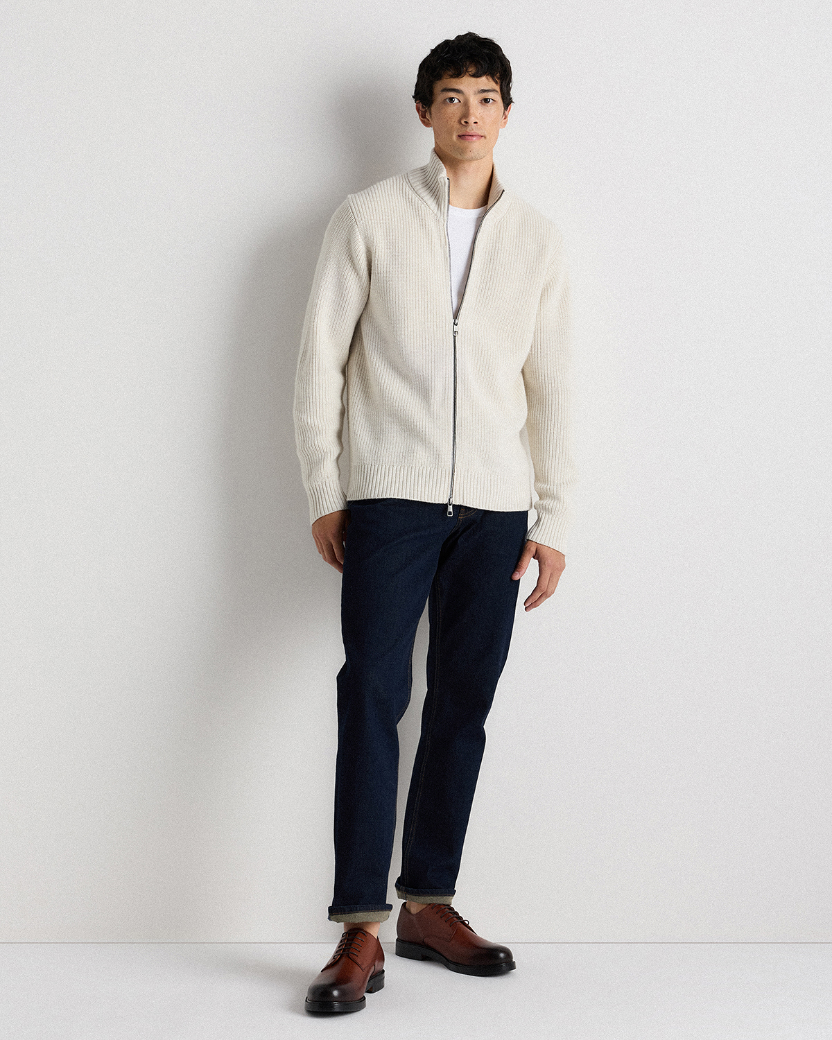 Australian Merino Wool Full Zip Sweater