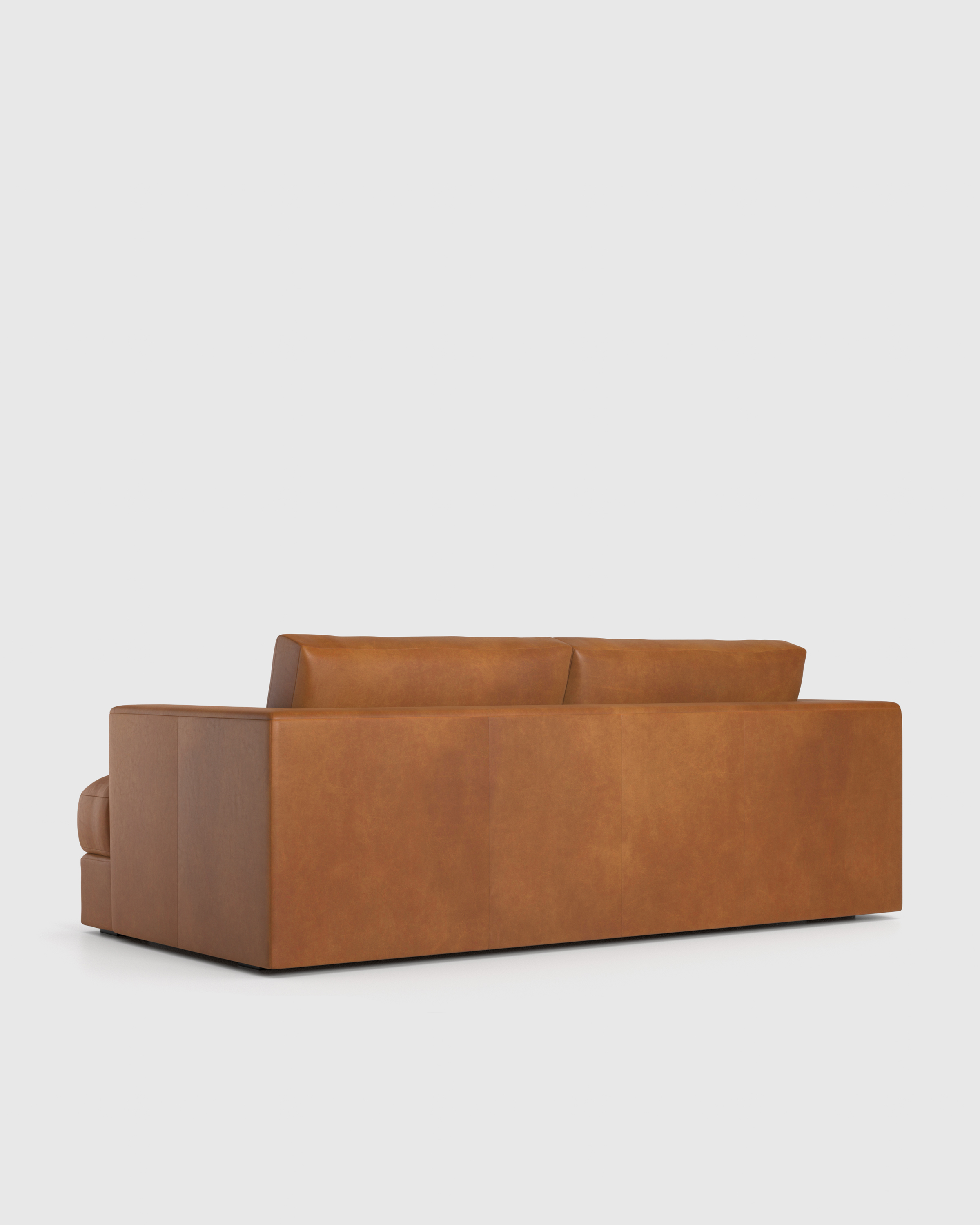 Sierra Leather Curved Arm Sofa - Thumbnail 4