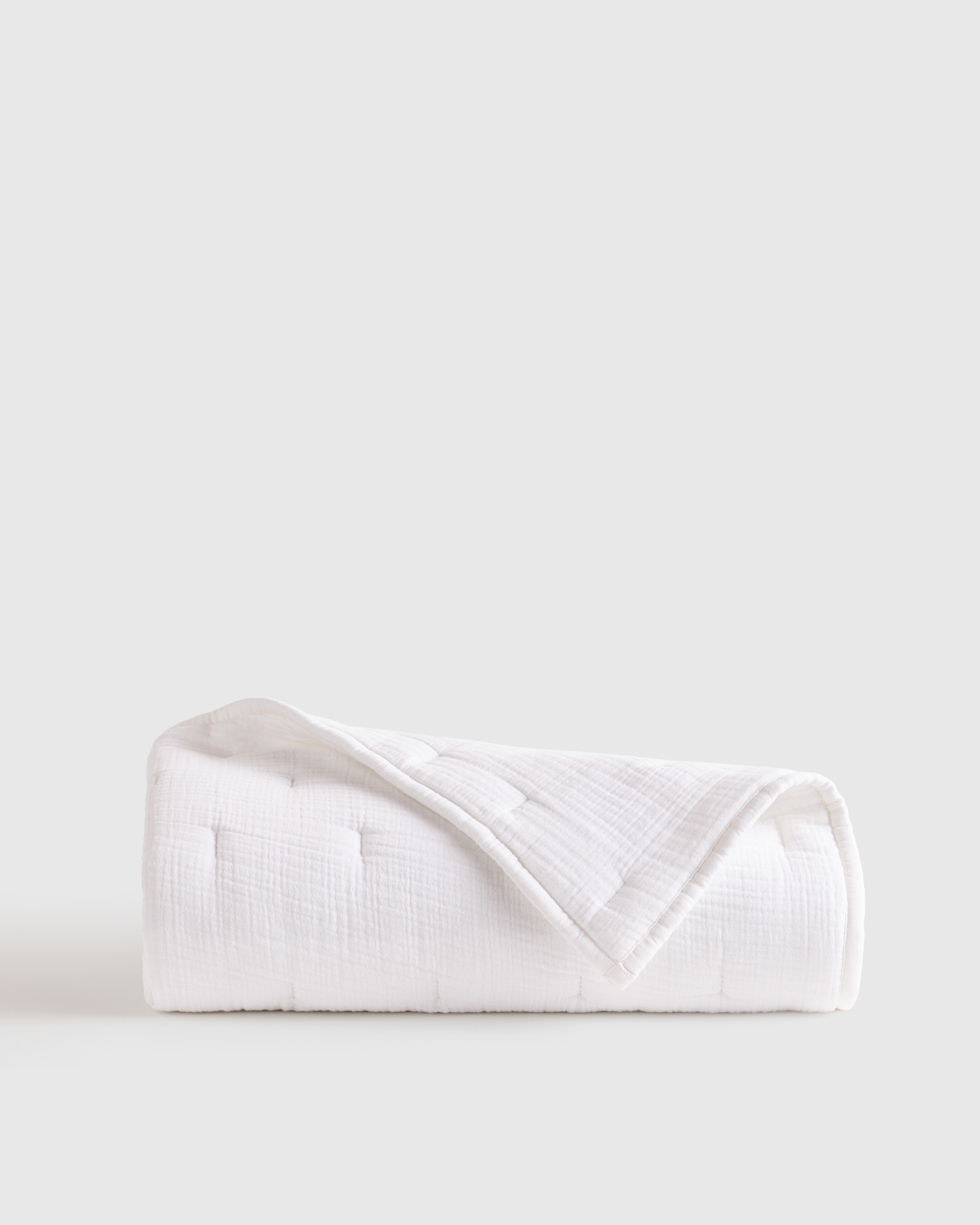 White Organic Airy Gauze Toddler Quilt 