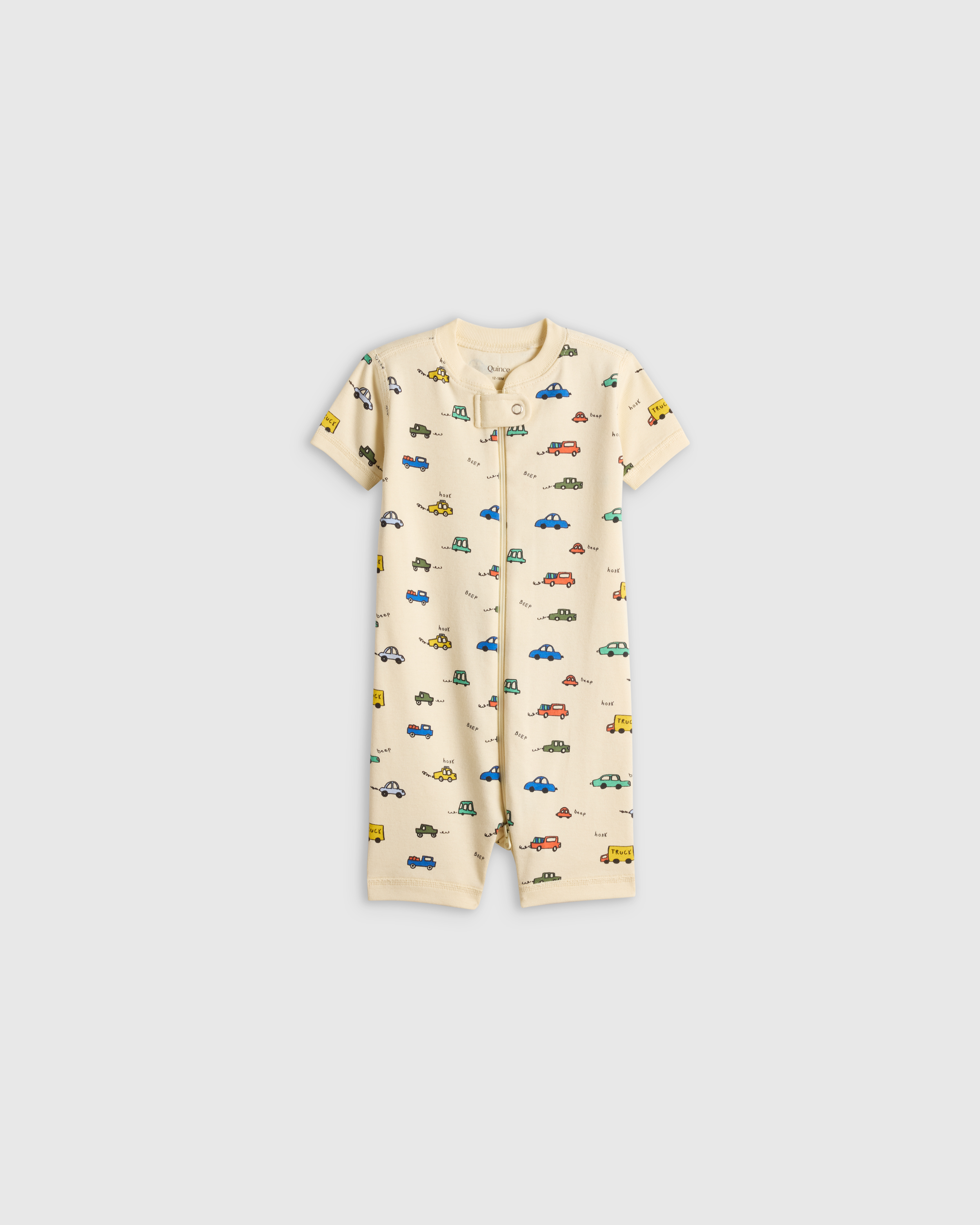 Cars 100% Organic Cotton Shortie Onesie Pajama